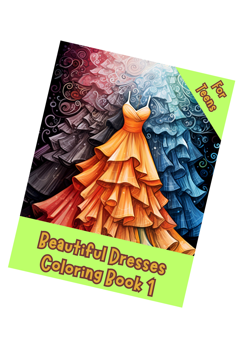 Beautiful Dresses Coloring Book 1