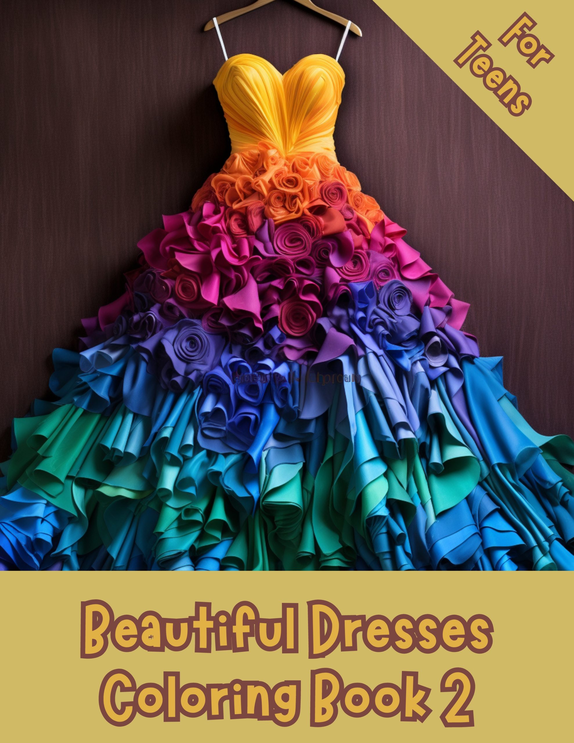Beautiful Dresses Coloring Book 2