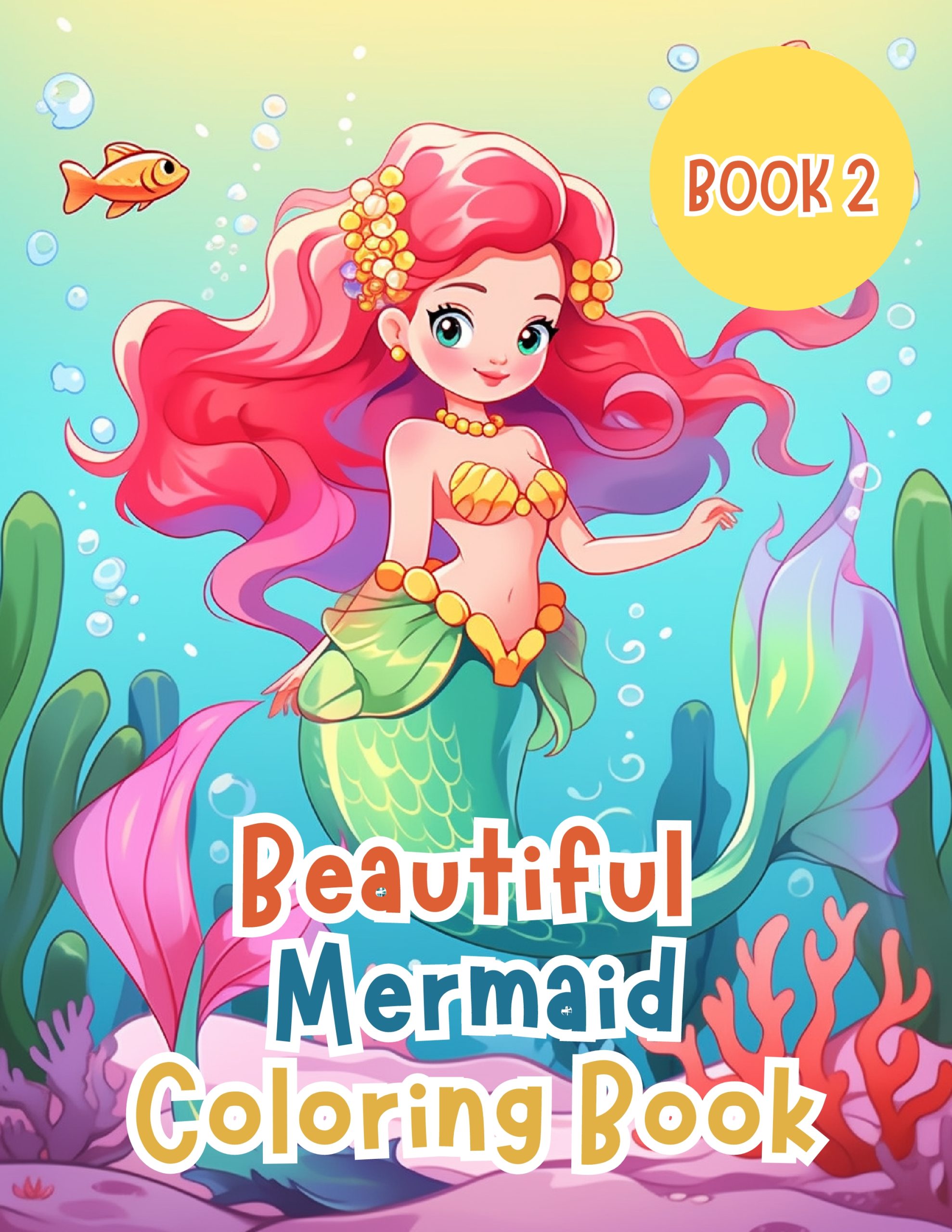 Beautiful Mermaid Coloring Book for Kids 2