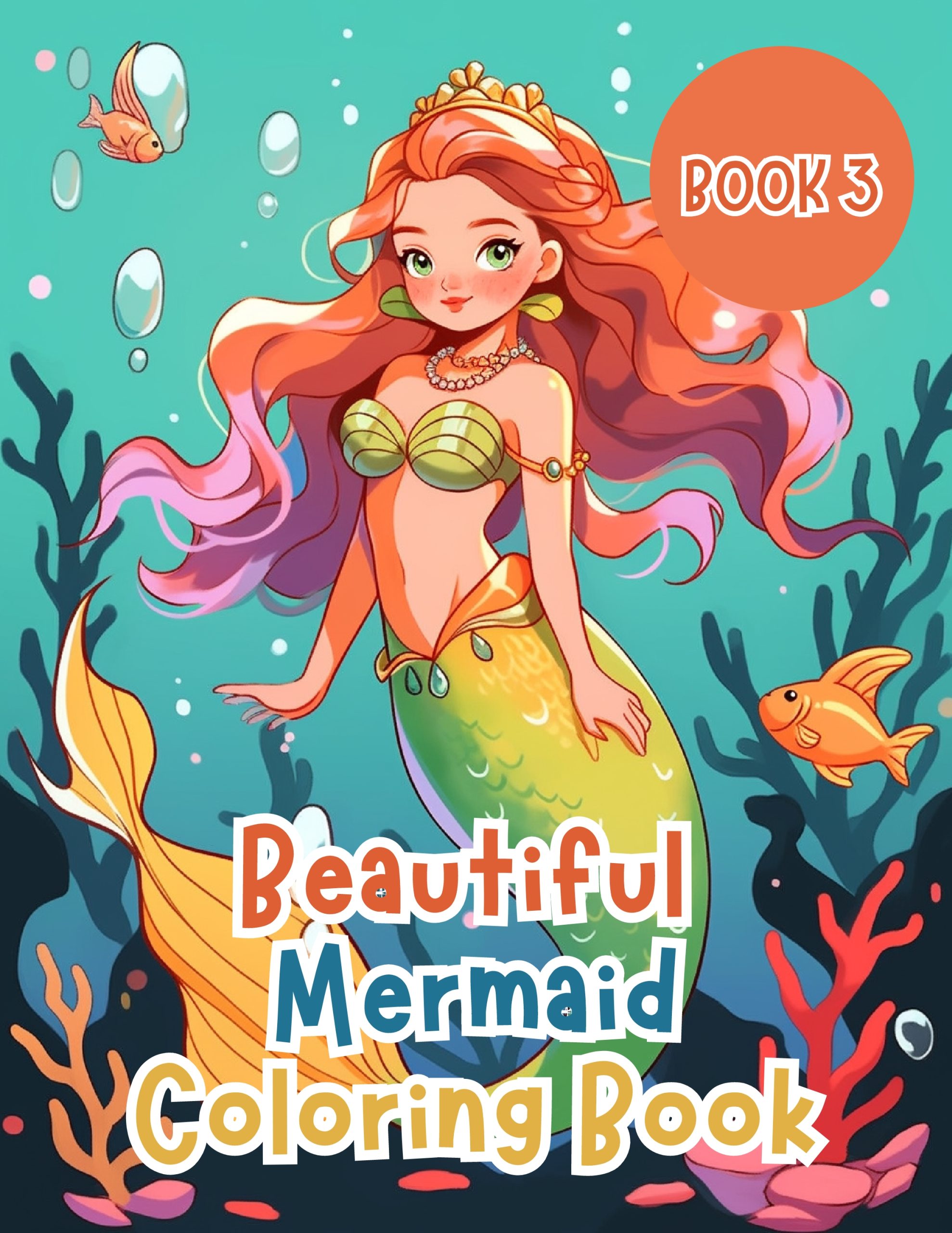 Beautiful Mermaid Coloring Book for Kids 3