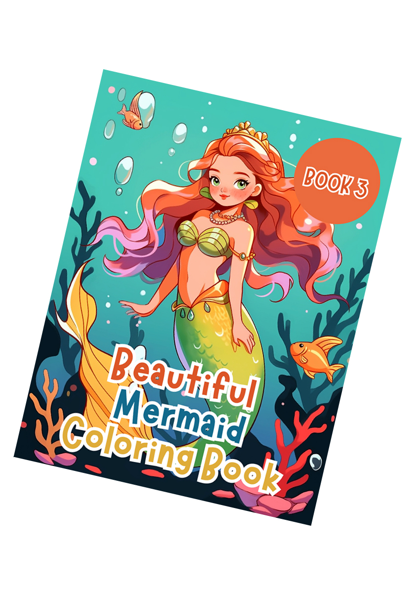 Beautiful Mermaid Coloring Book for Kids 3