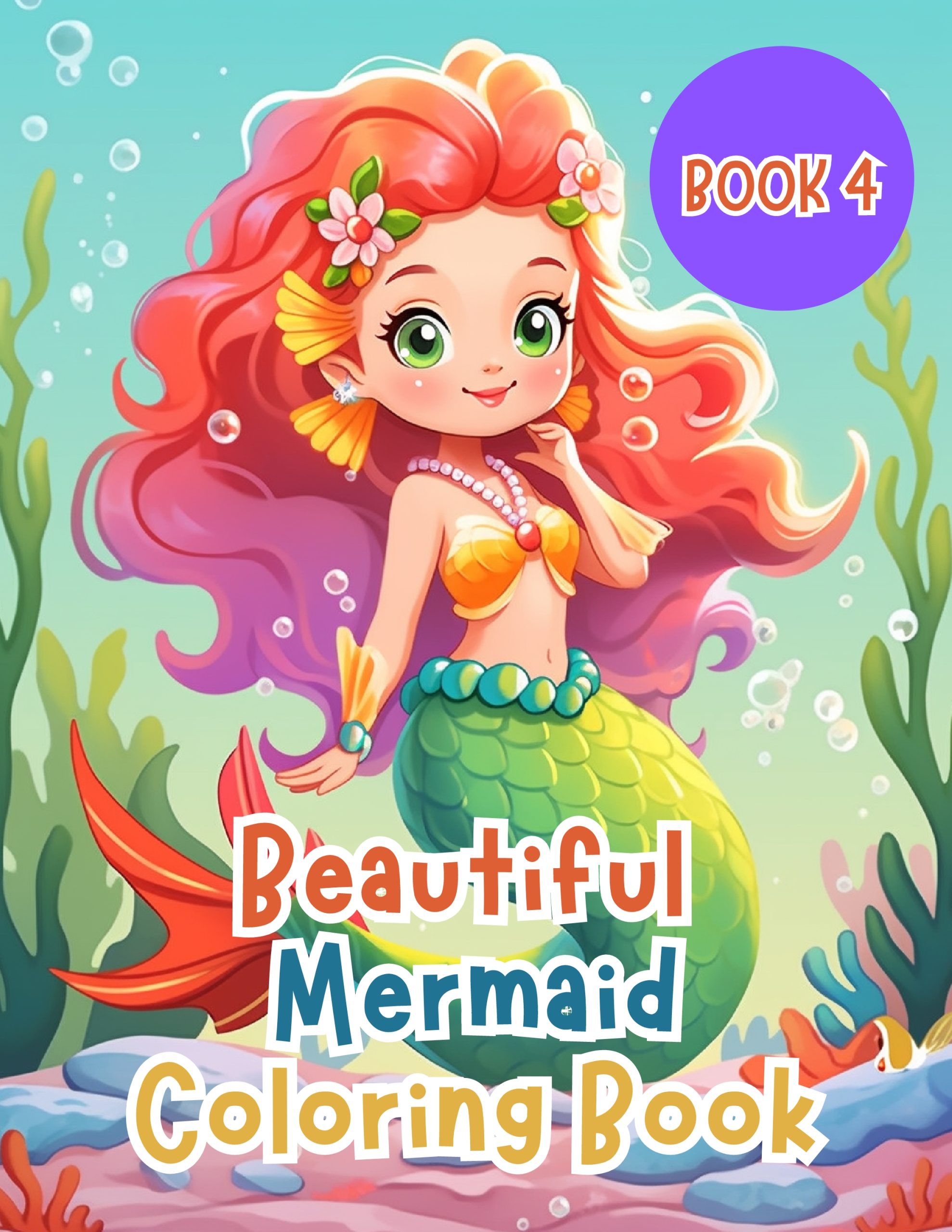 Beautiful Mermaid Coloring Book for Kids 4