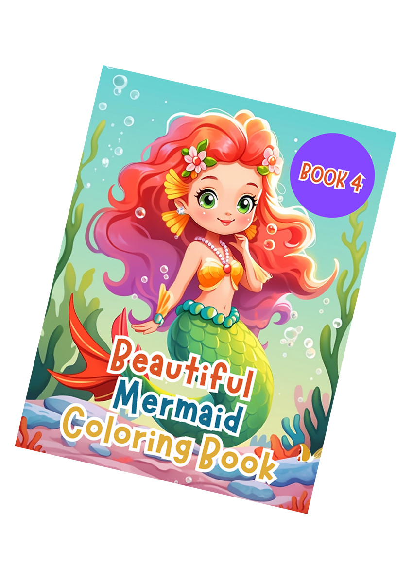 Beautiful Mermaid Coloring Book for Kids 4