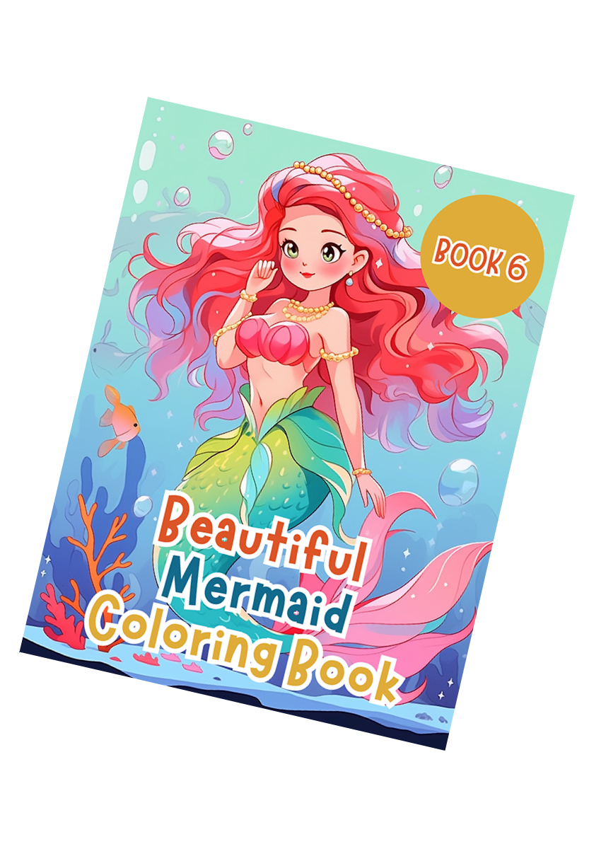 Beautiful Mermaid Coloring Book for Kids 6