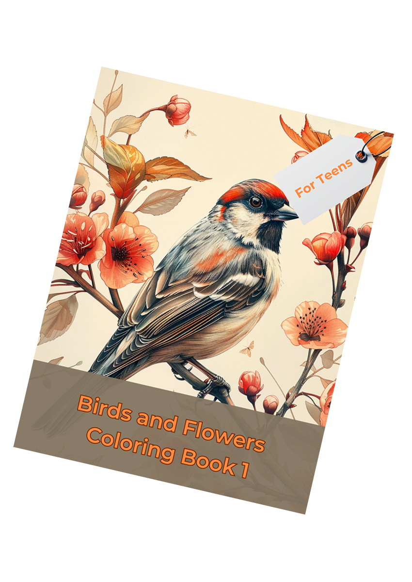 Birds and Flowers Coloring Book 1