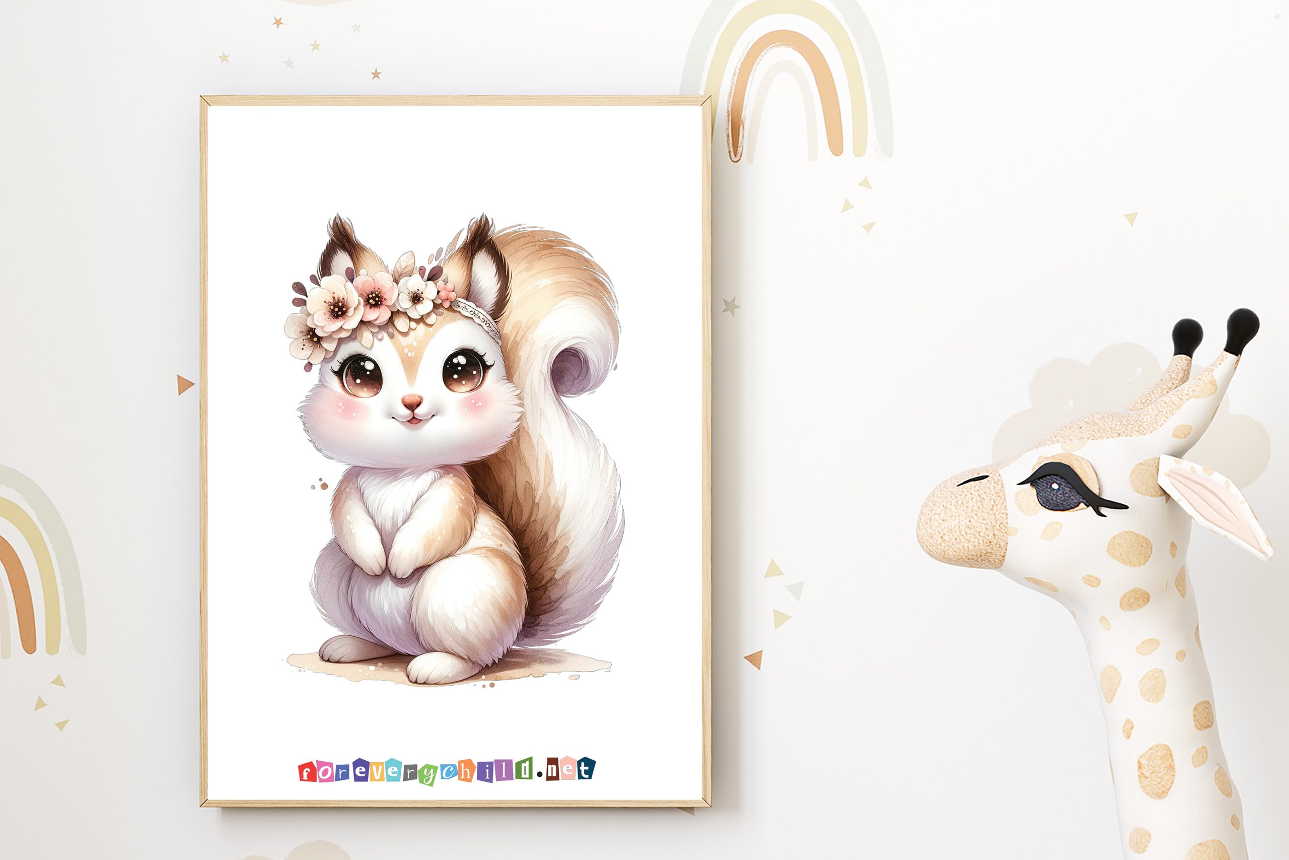Boho Animal Print Nursery Art 2 18×24