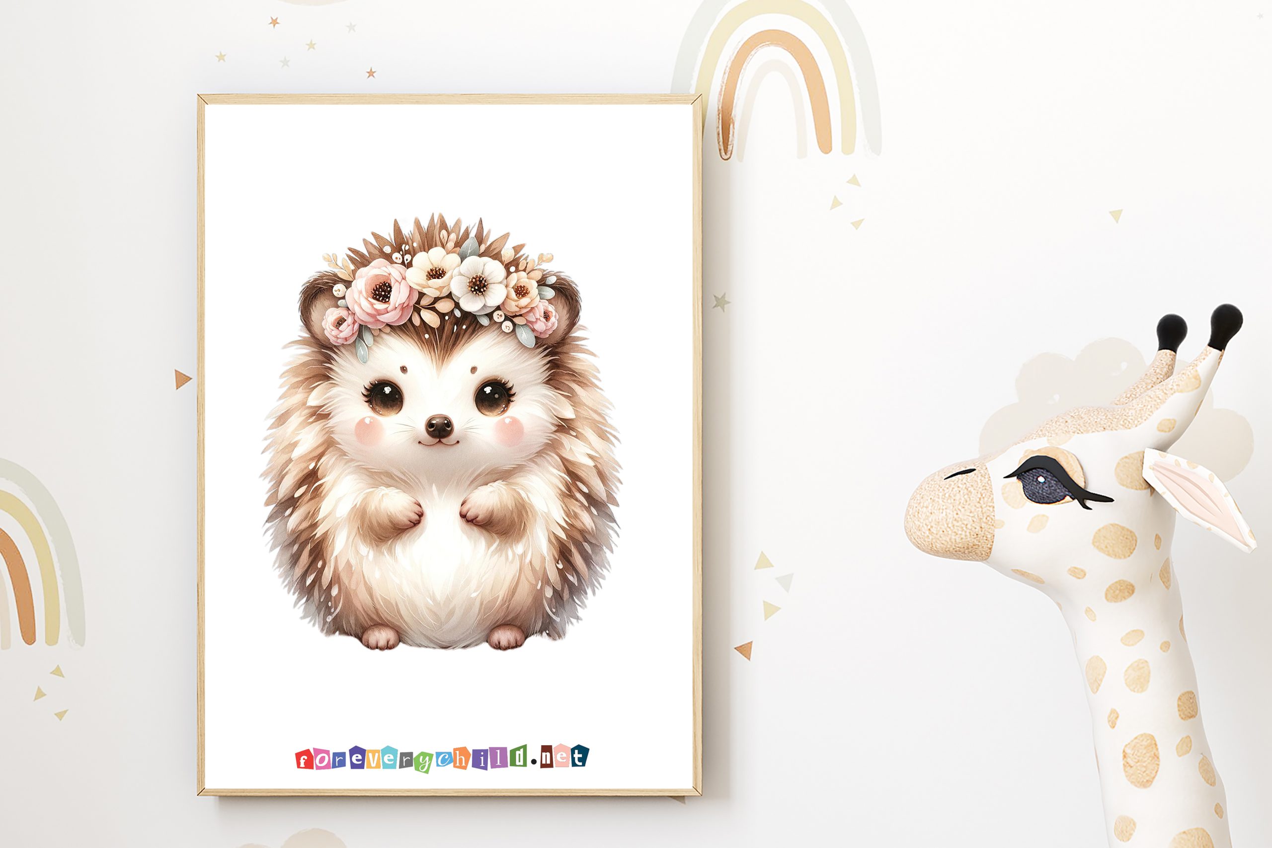 Boho Animal Print Nursery Art 3 18×24