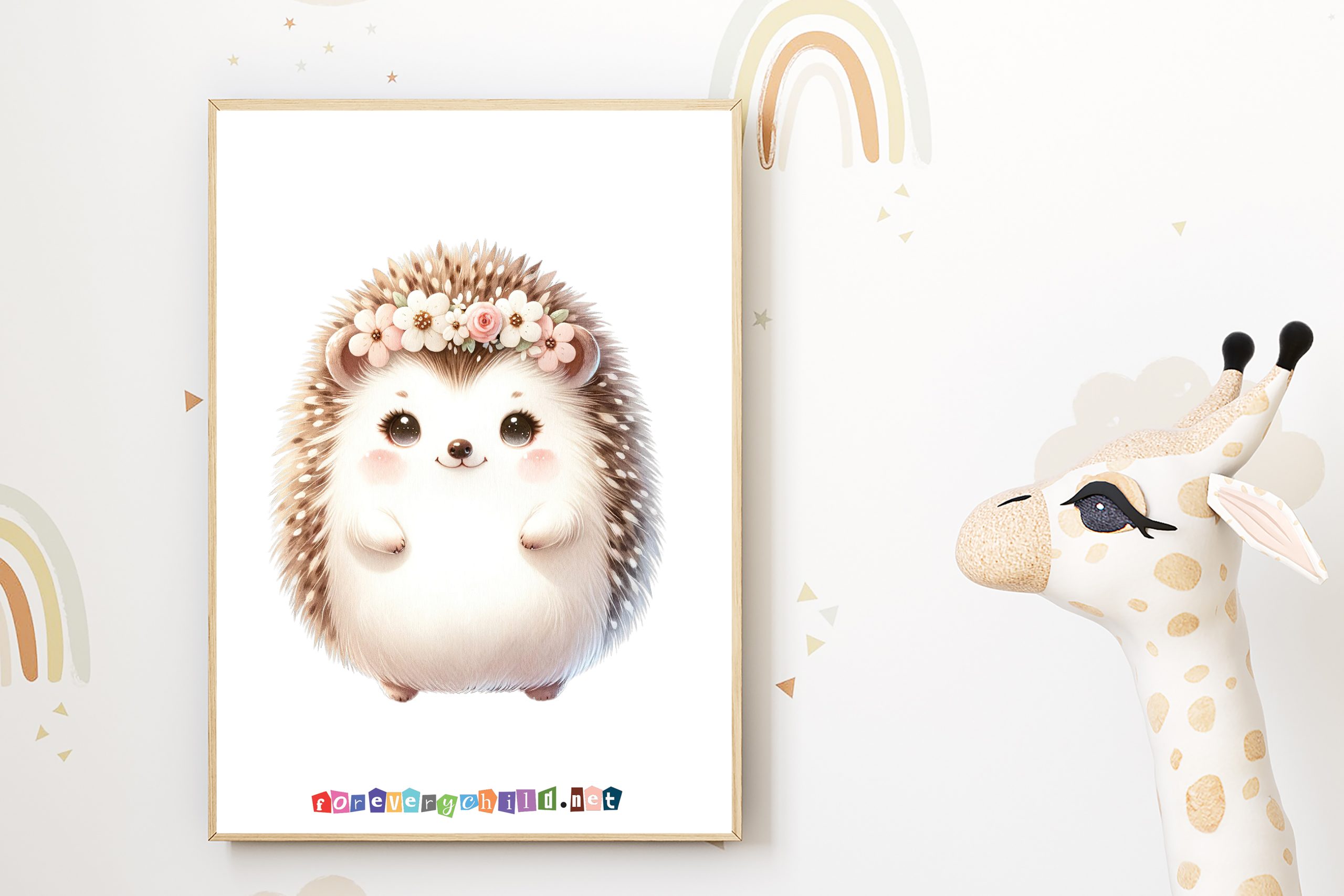 Boho Animal Print Nursery Art 4 18×24