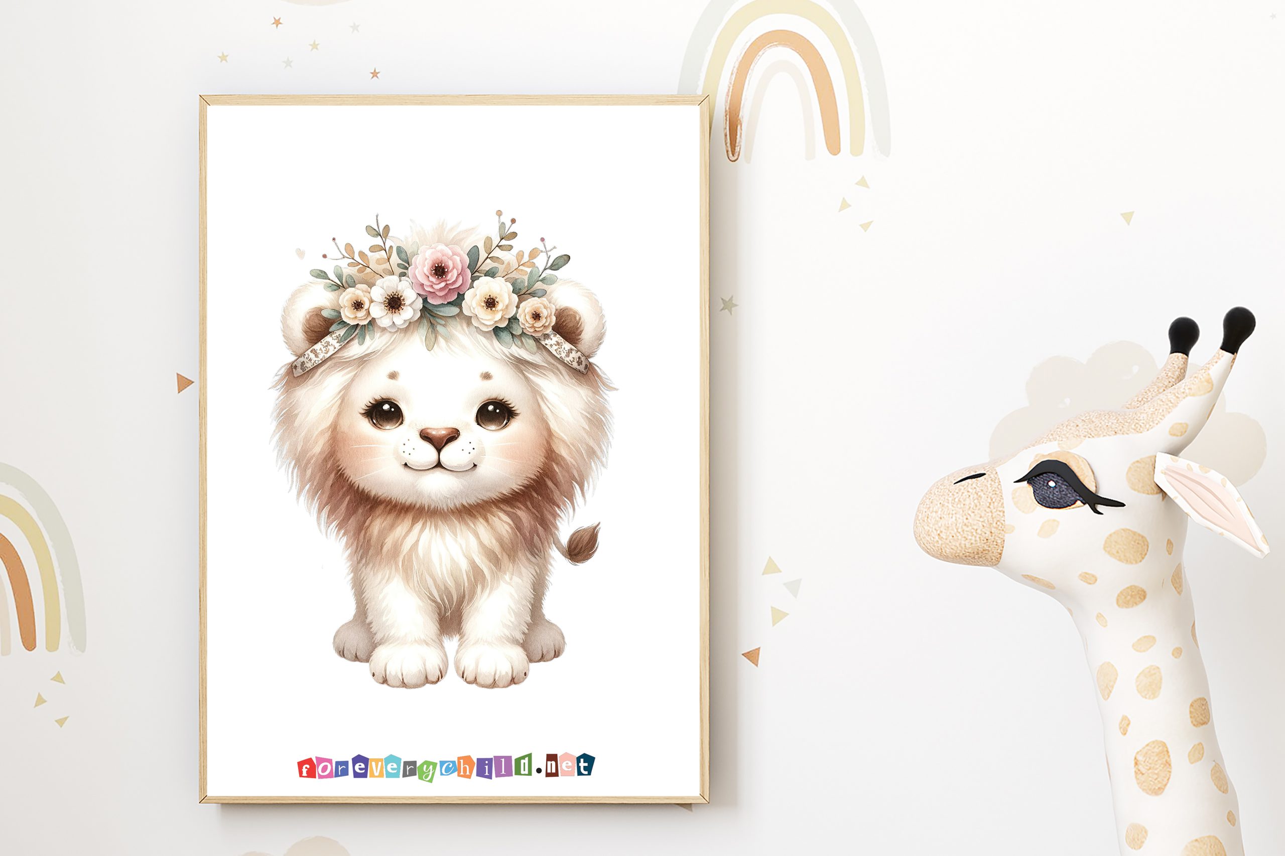 Boho Animal Print Nursery Art 8 18×24