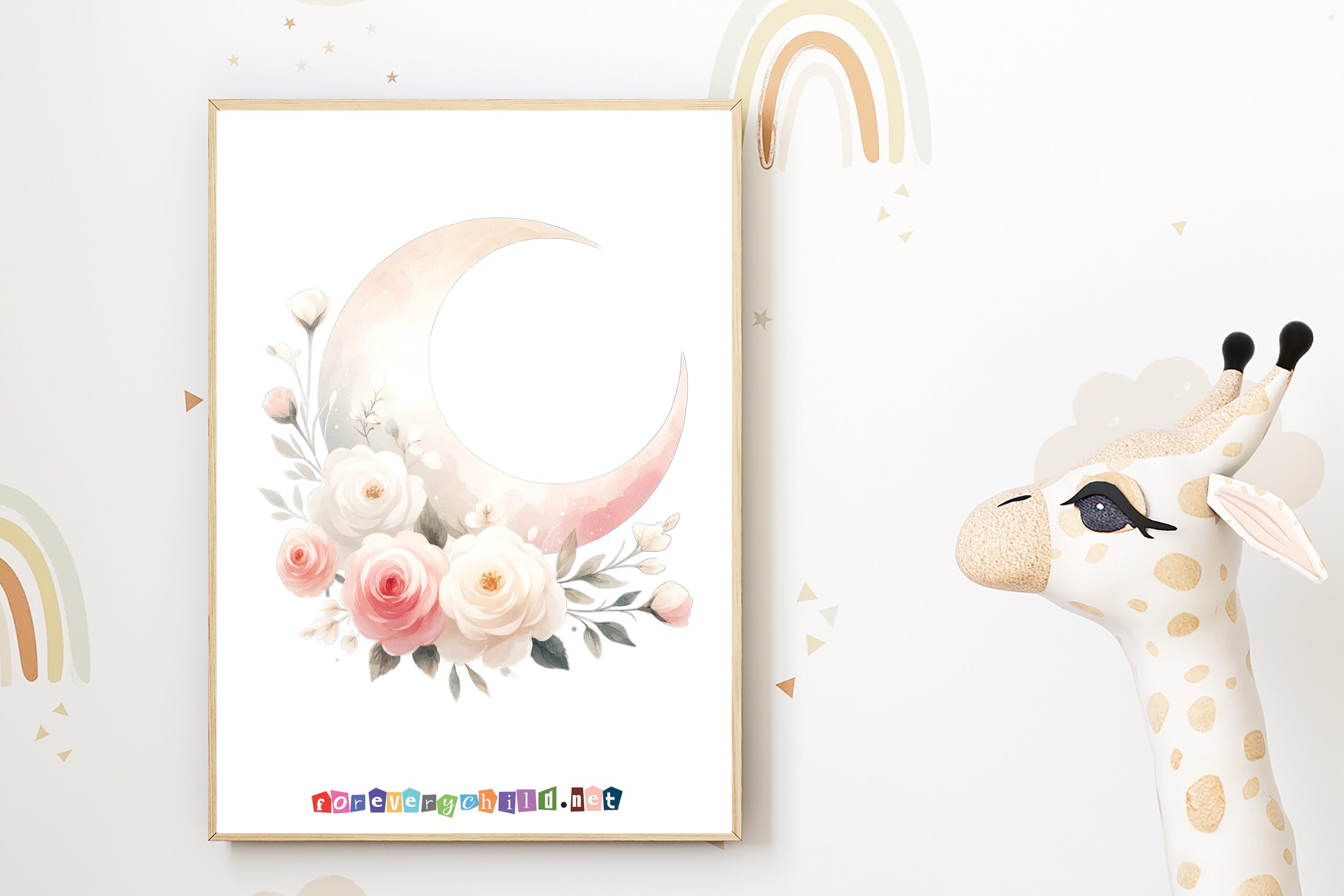Boho Animal Print Nursery Art 9 18×24