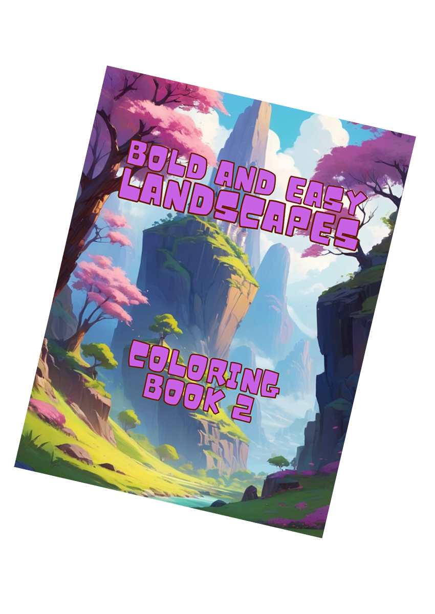 Bold and Easy Landscapes Coloring Book 2