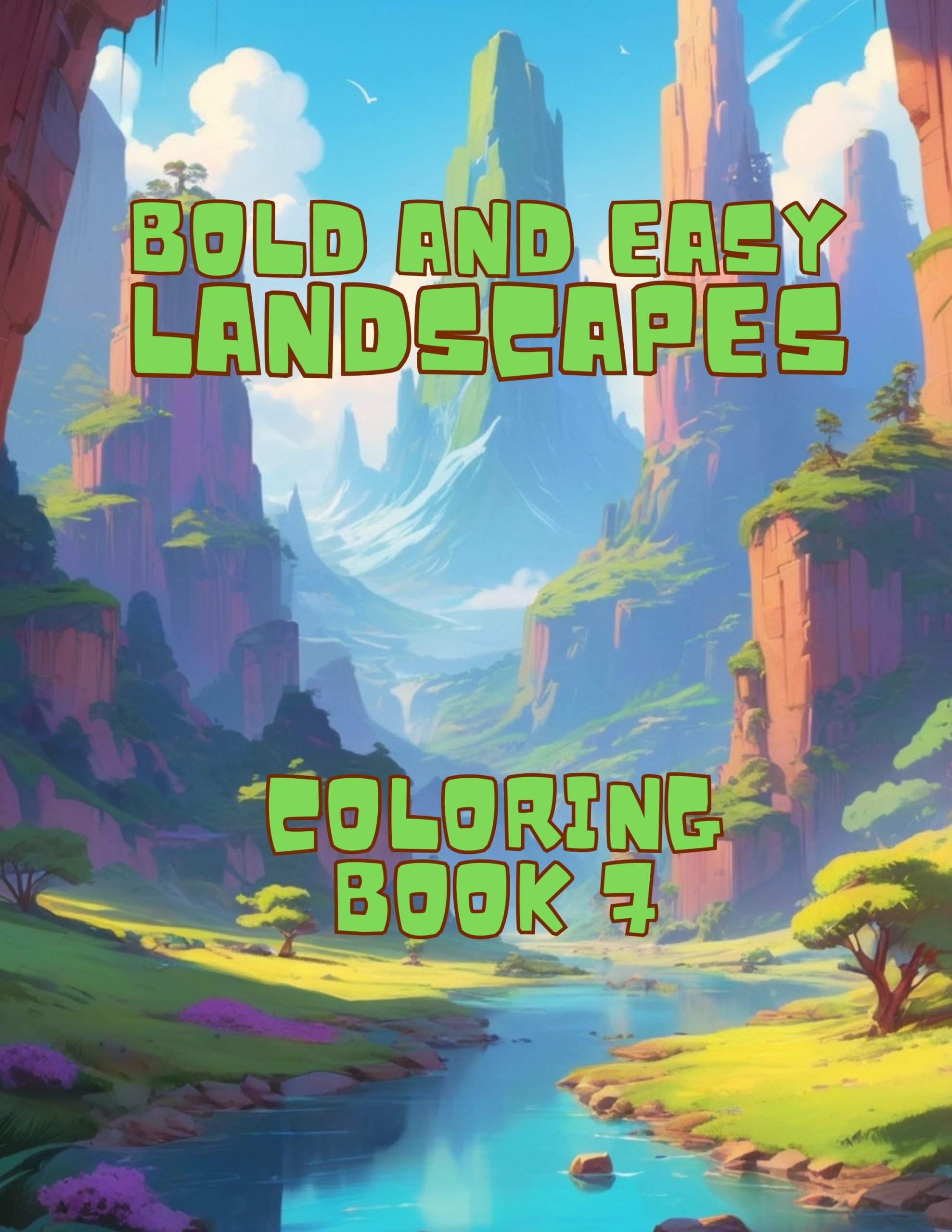Bold and Easy Landscapes Coloring Book 7