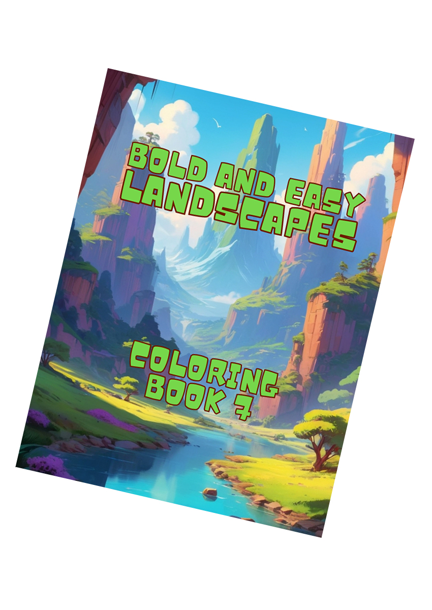 Bold and Easy Landscapes Coloring Book 7