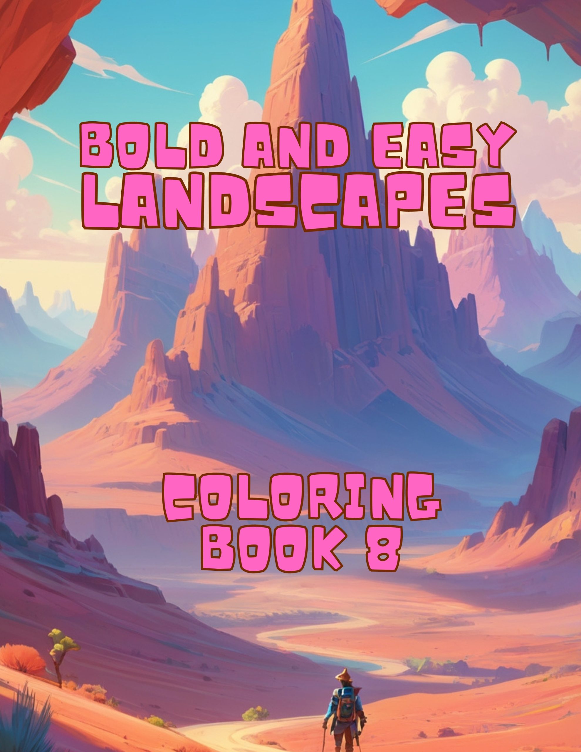Bold and Easy Landscapes Coloring Book 8