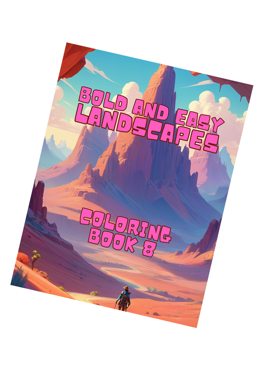 Bold and Easy Landscapes Coloring Book 8
