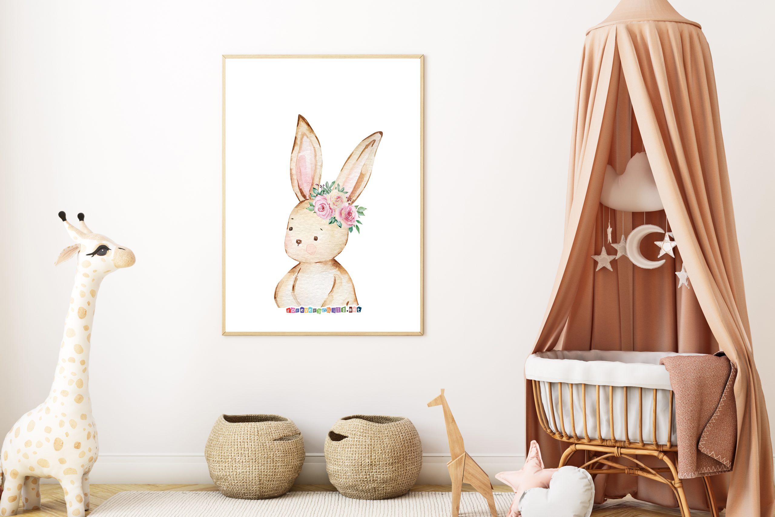 Bunny Nursery Poster 1 18×24