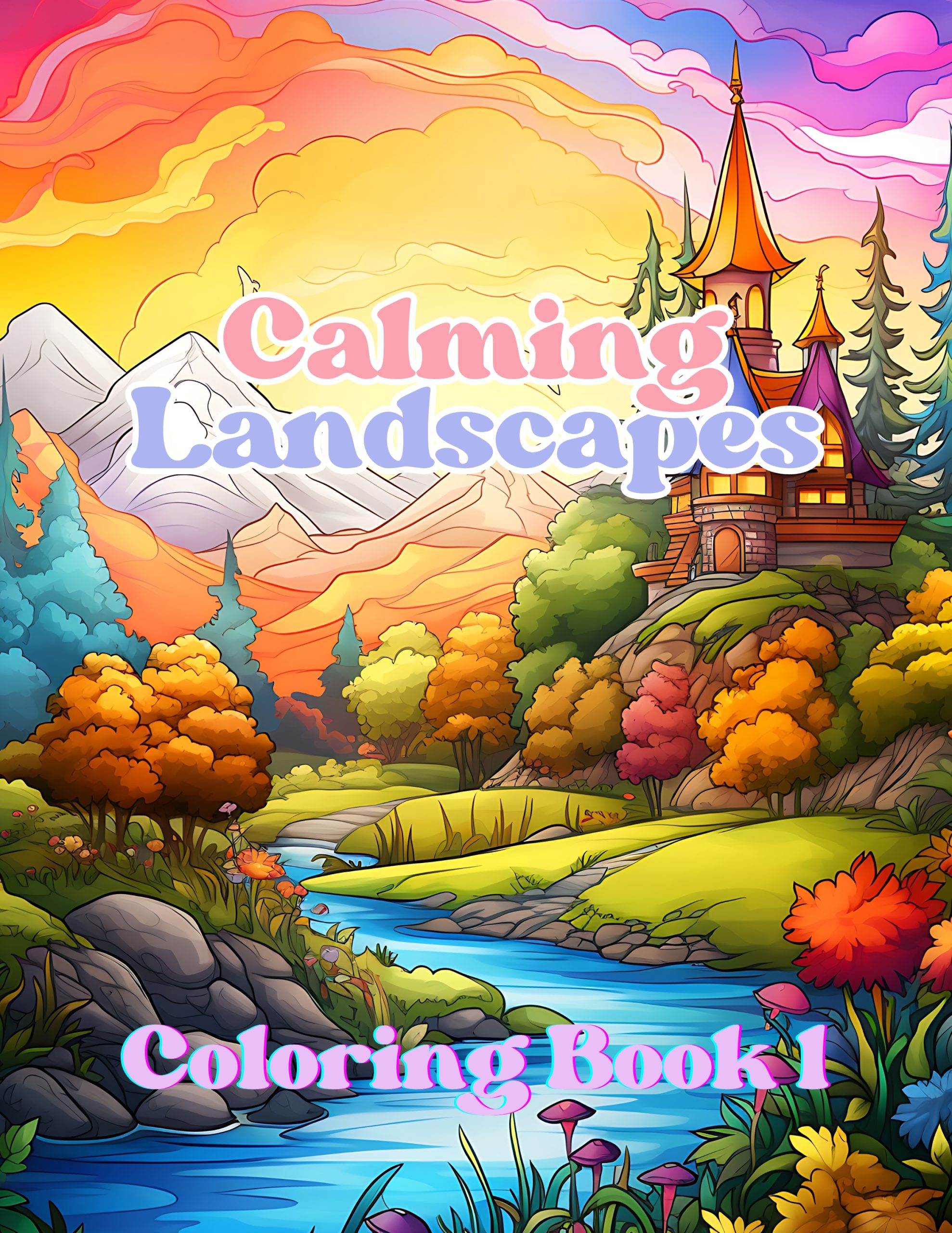Calming Landscape Coloring Book 1