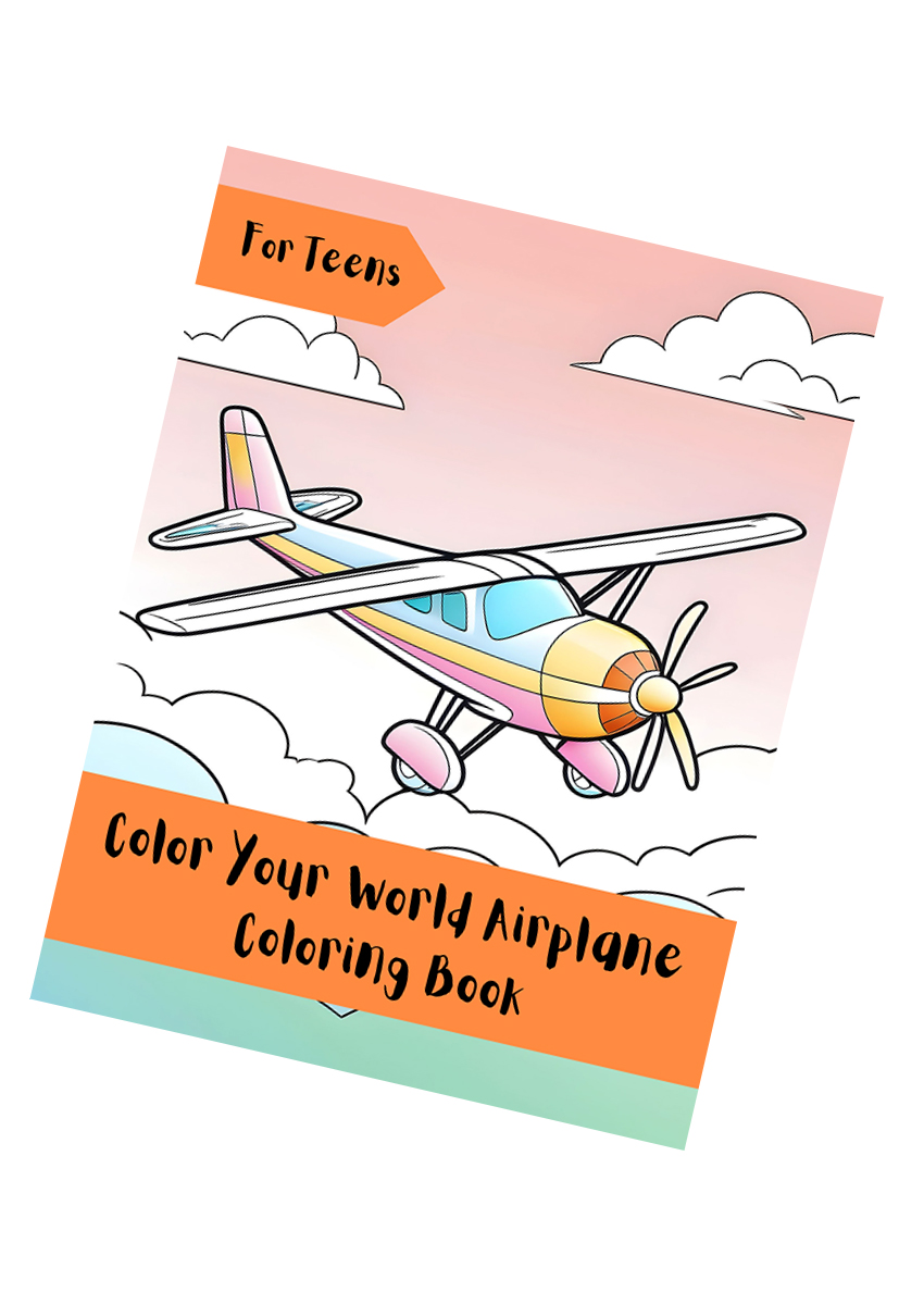 Color Your World Airplane Coloring Book – for Teens