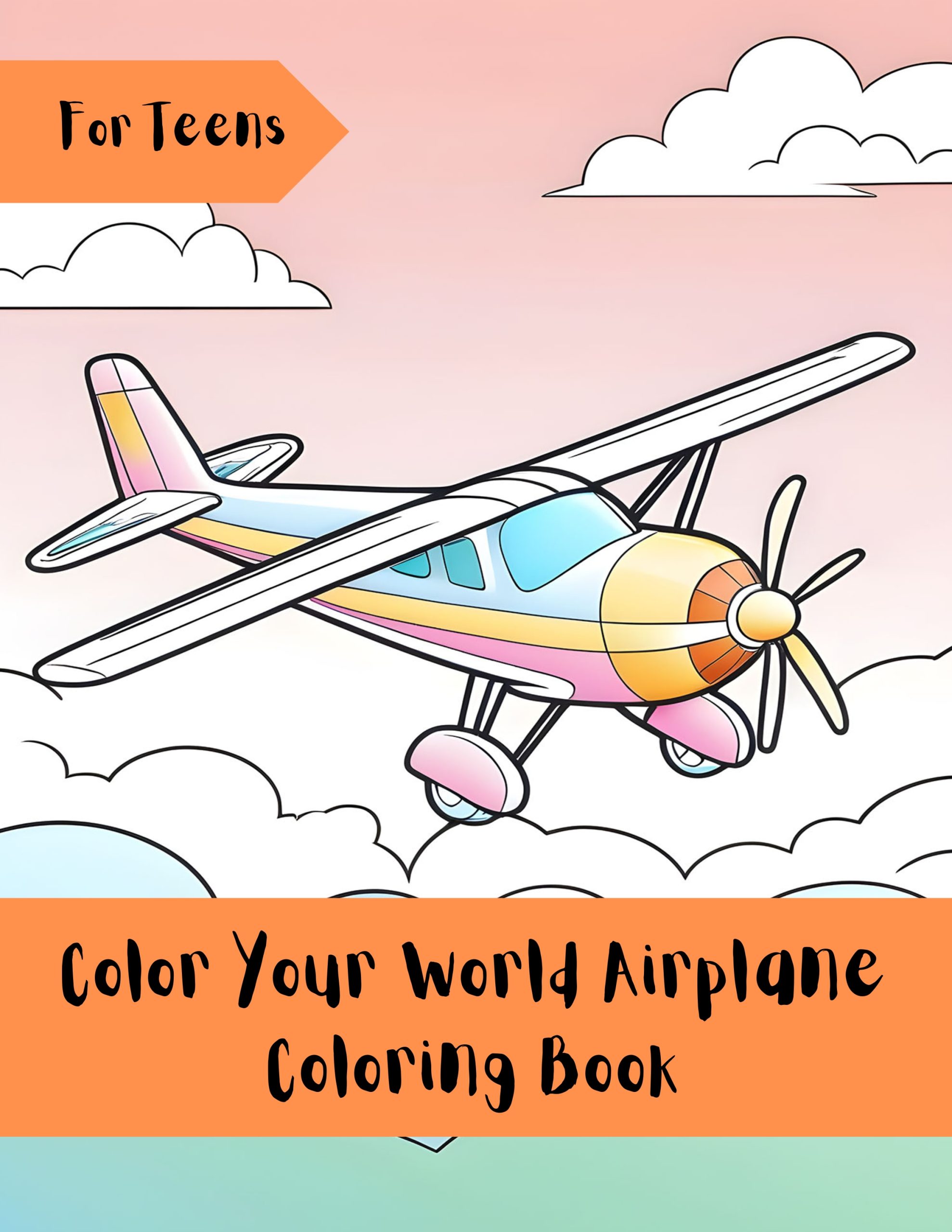 Color Your World Airplane Coloring Book – for Teens