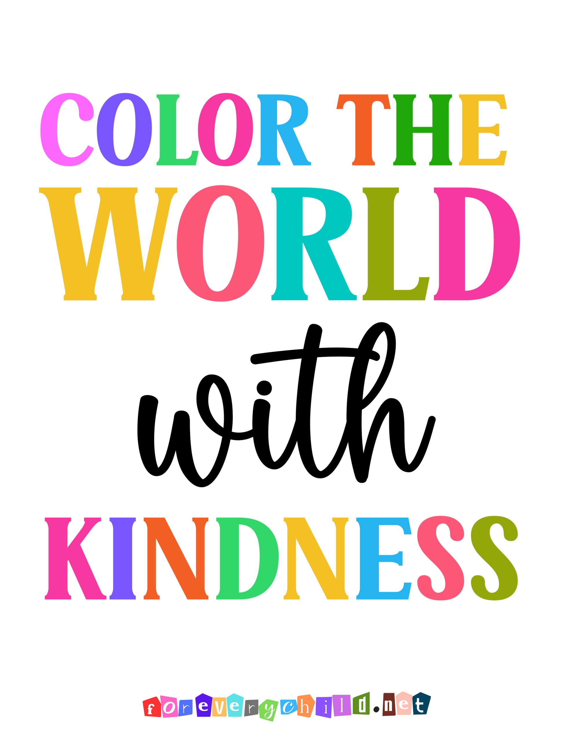 Color the world with Kindness Poster