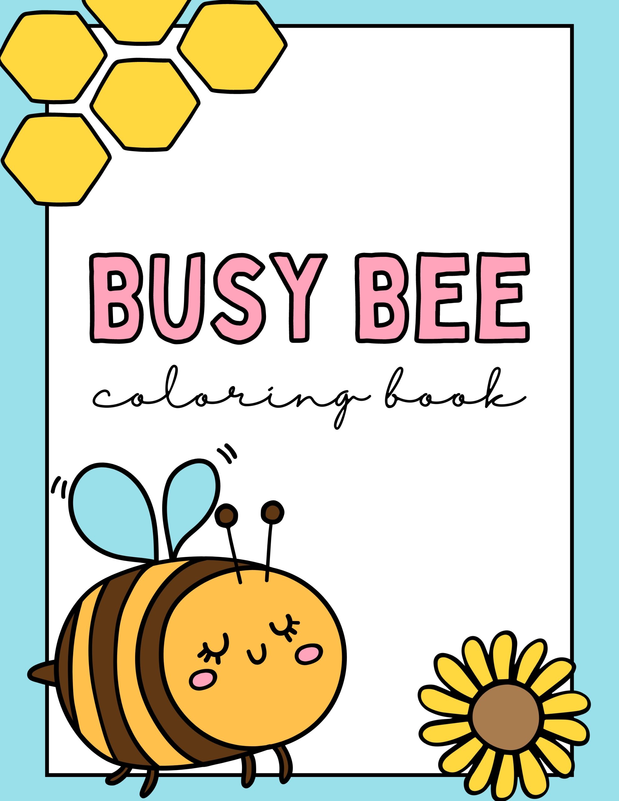 Colorful Bee Coloring Book
