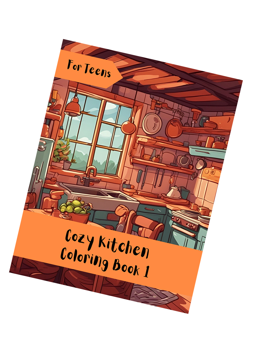Cozy Kitchen Coloring Book 1