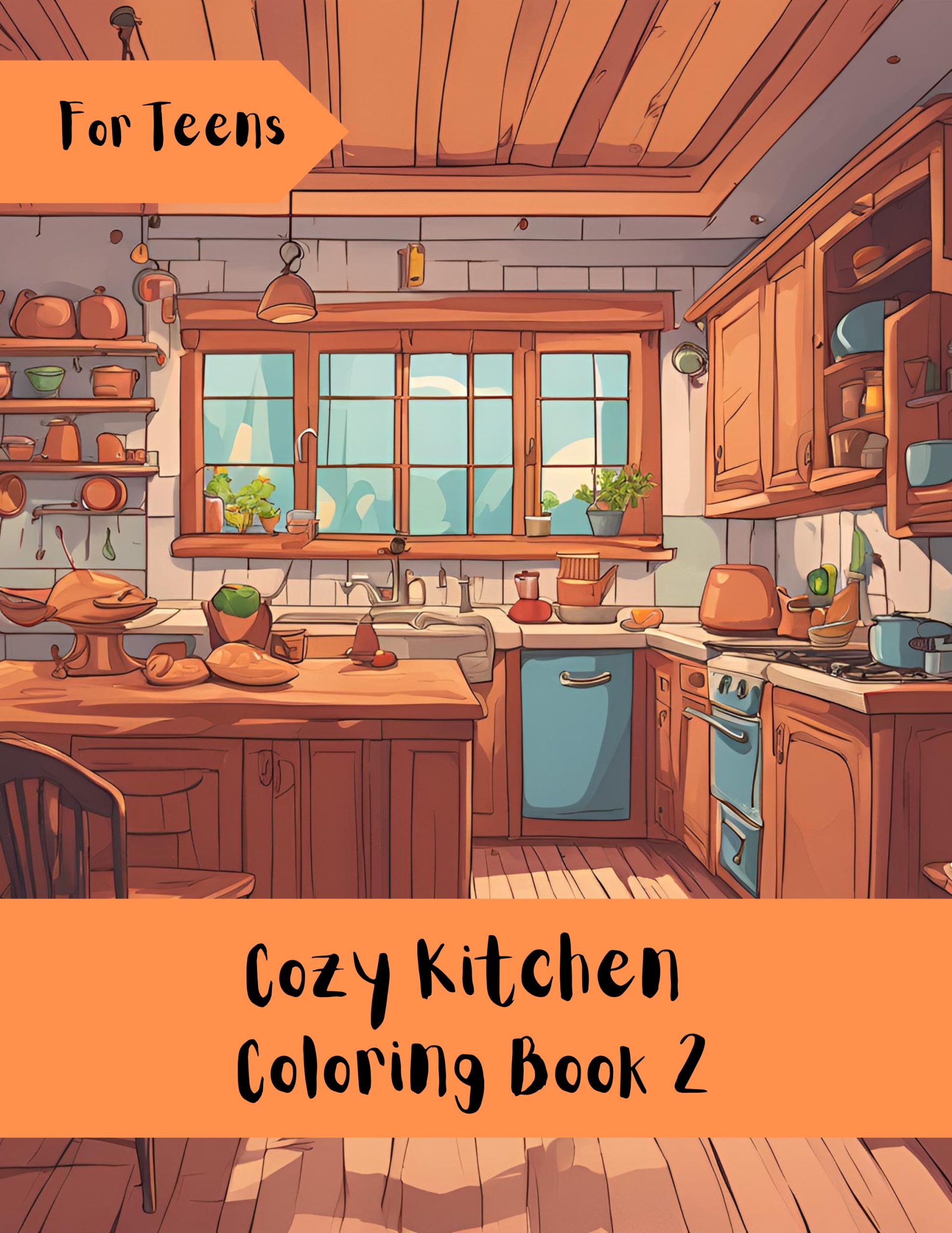 Cozy Kitchen Coloring Book 2