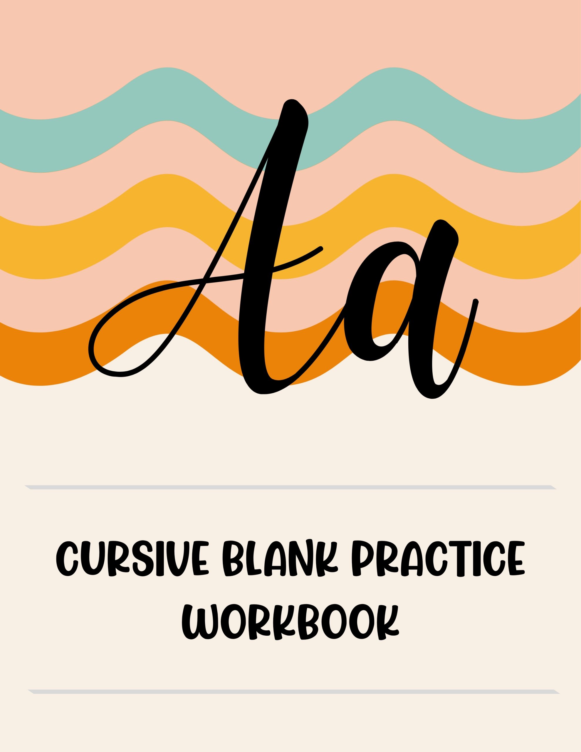 Cursive Blank Practice Workbook