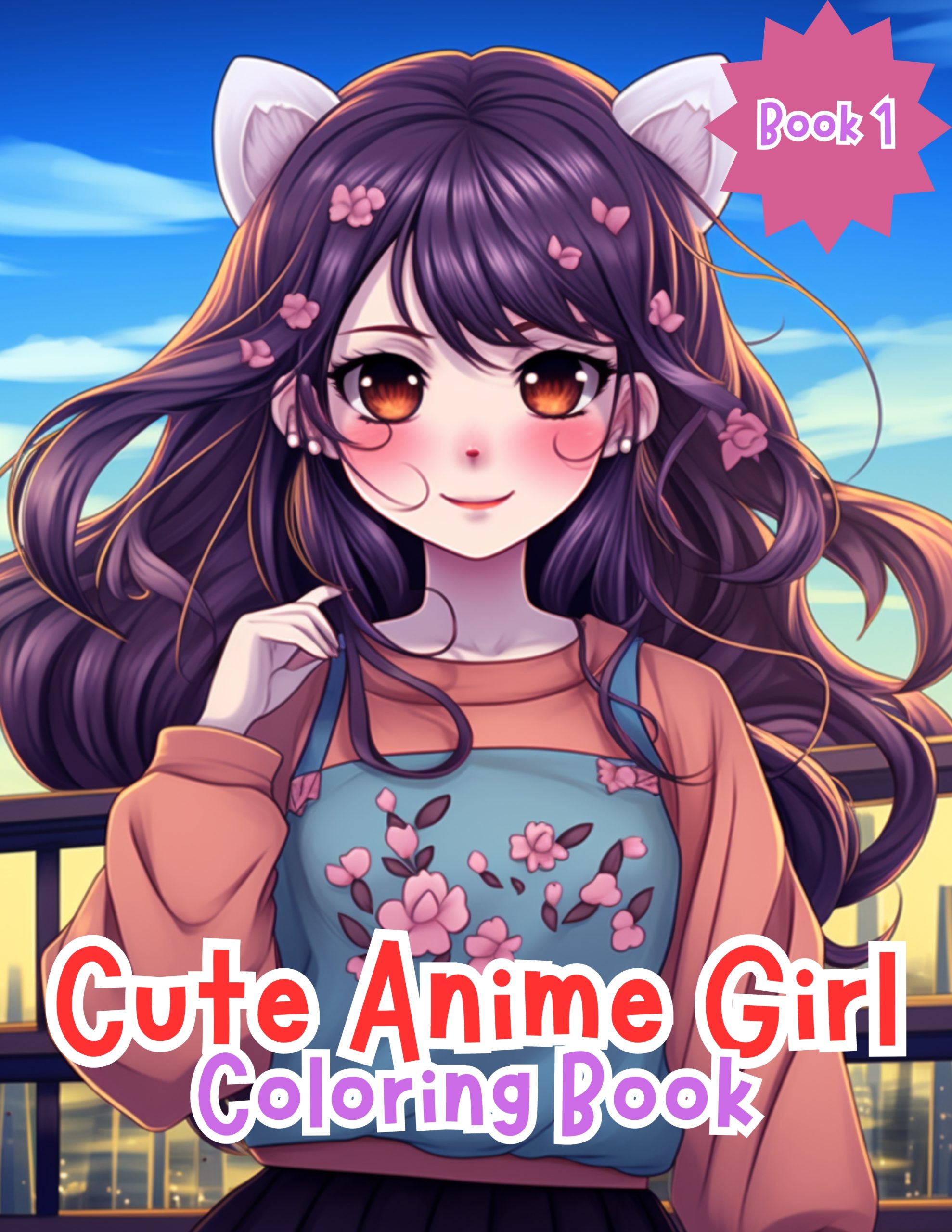Cute Anime Girls Coloring Book for Kids 1