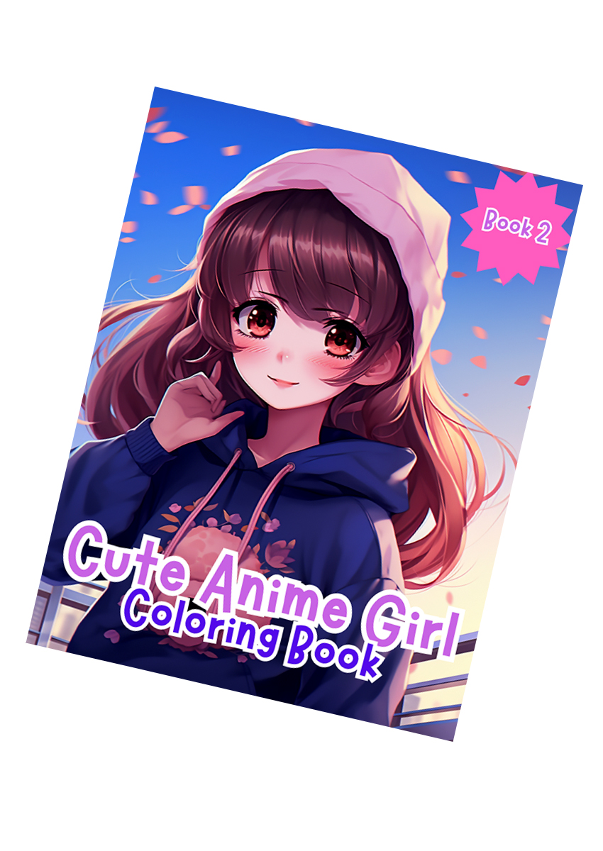 Cute Anime Girls Coloring Book for Kids 2