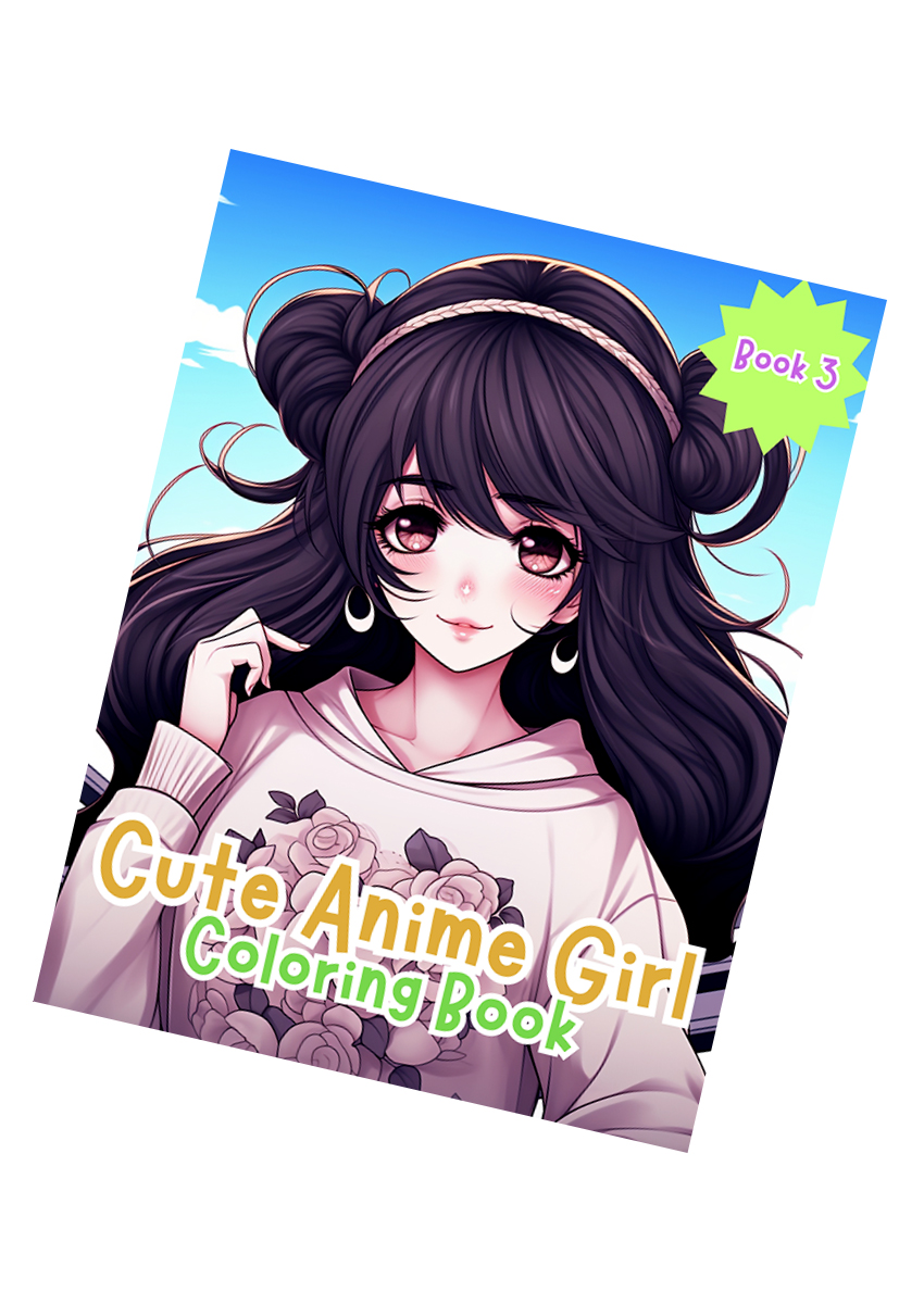 Cute Anime Girls Coloring Book for Kids 3