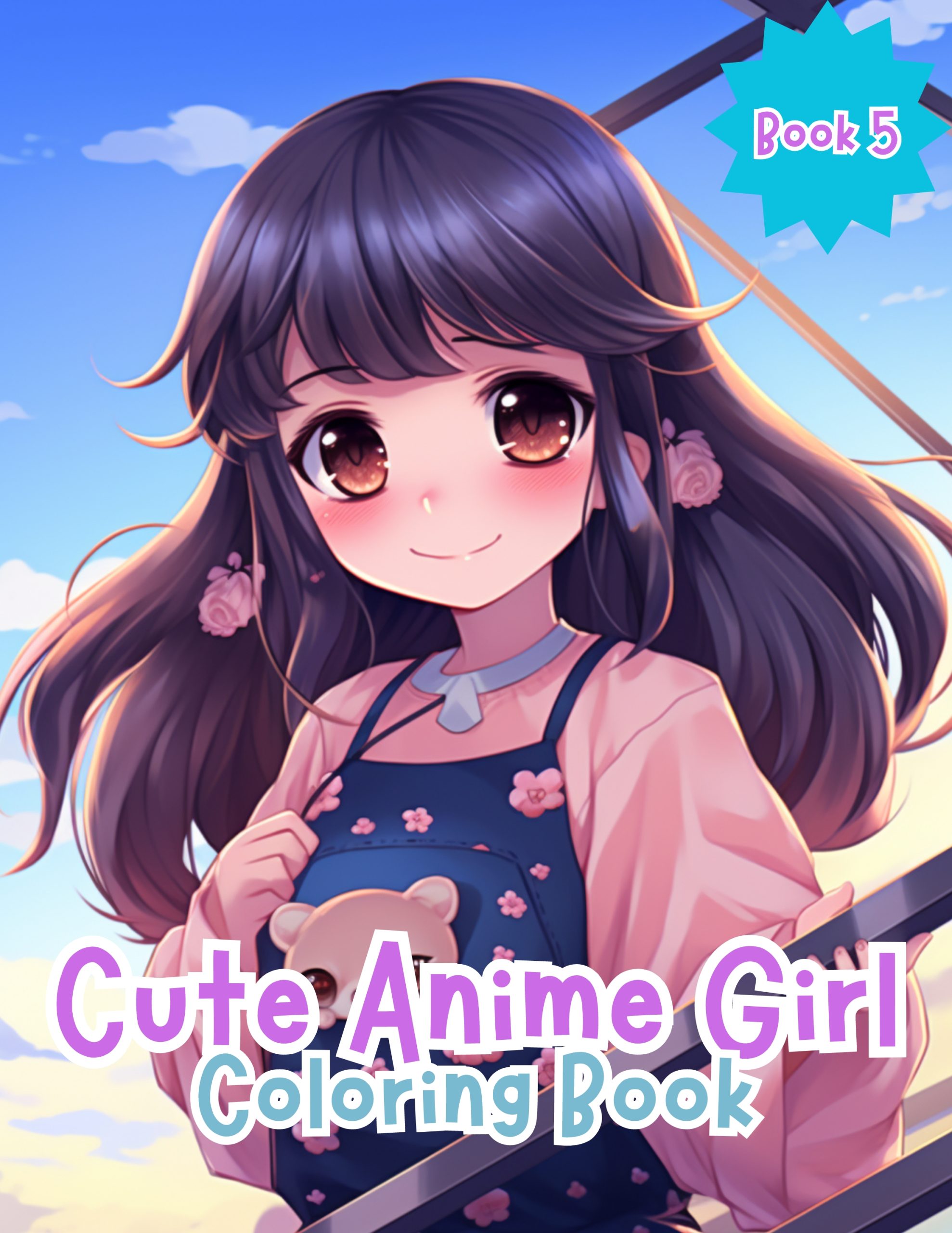 Cute Anime Girls Coloring Book for Kids 5