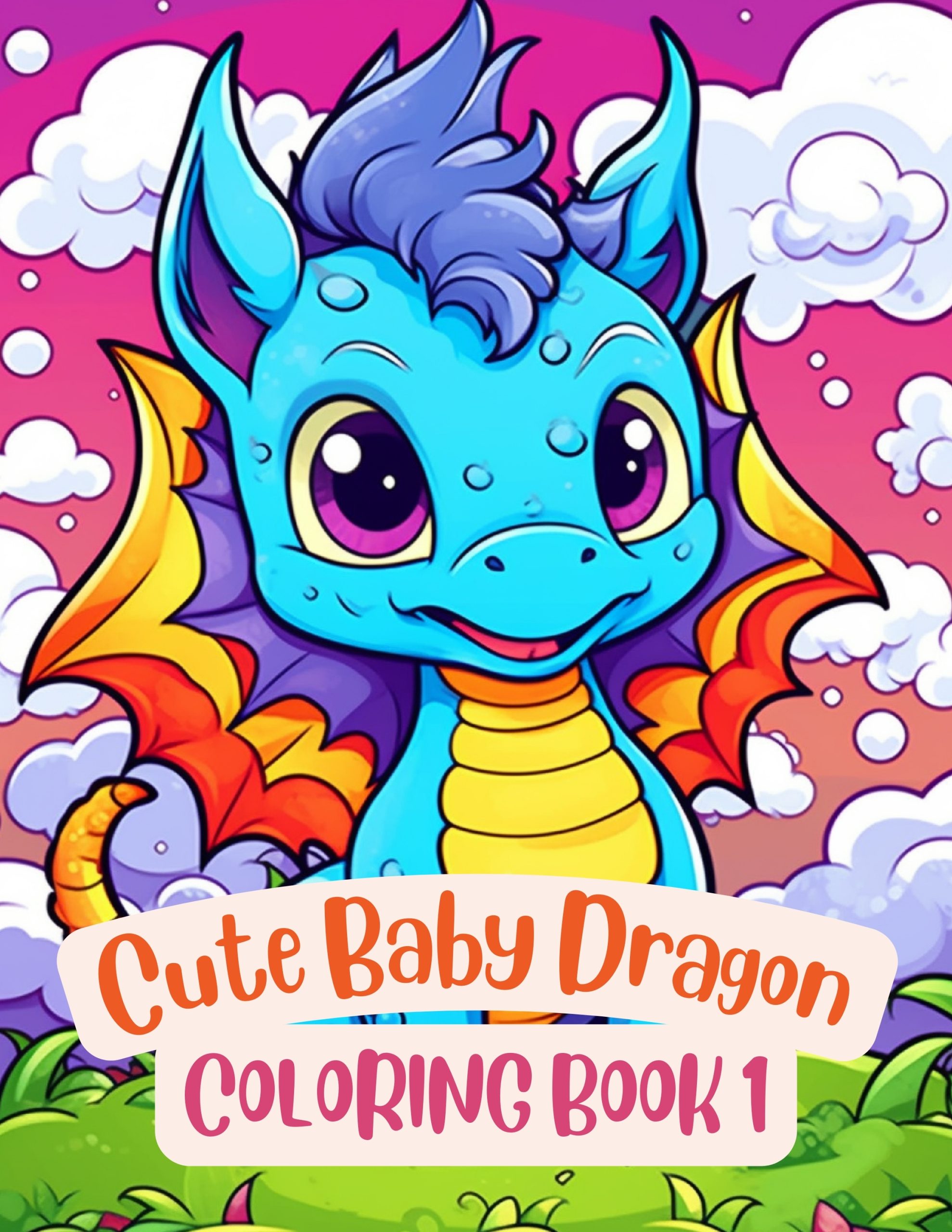 Cute Baby Dragon Coloring Book 1