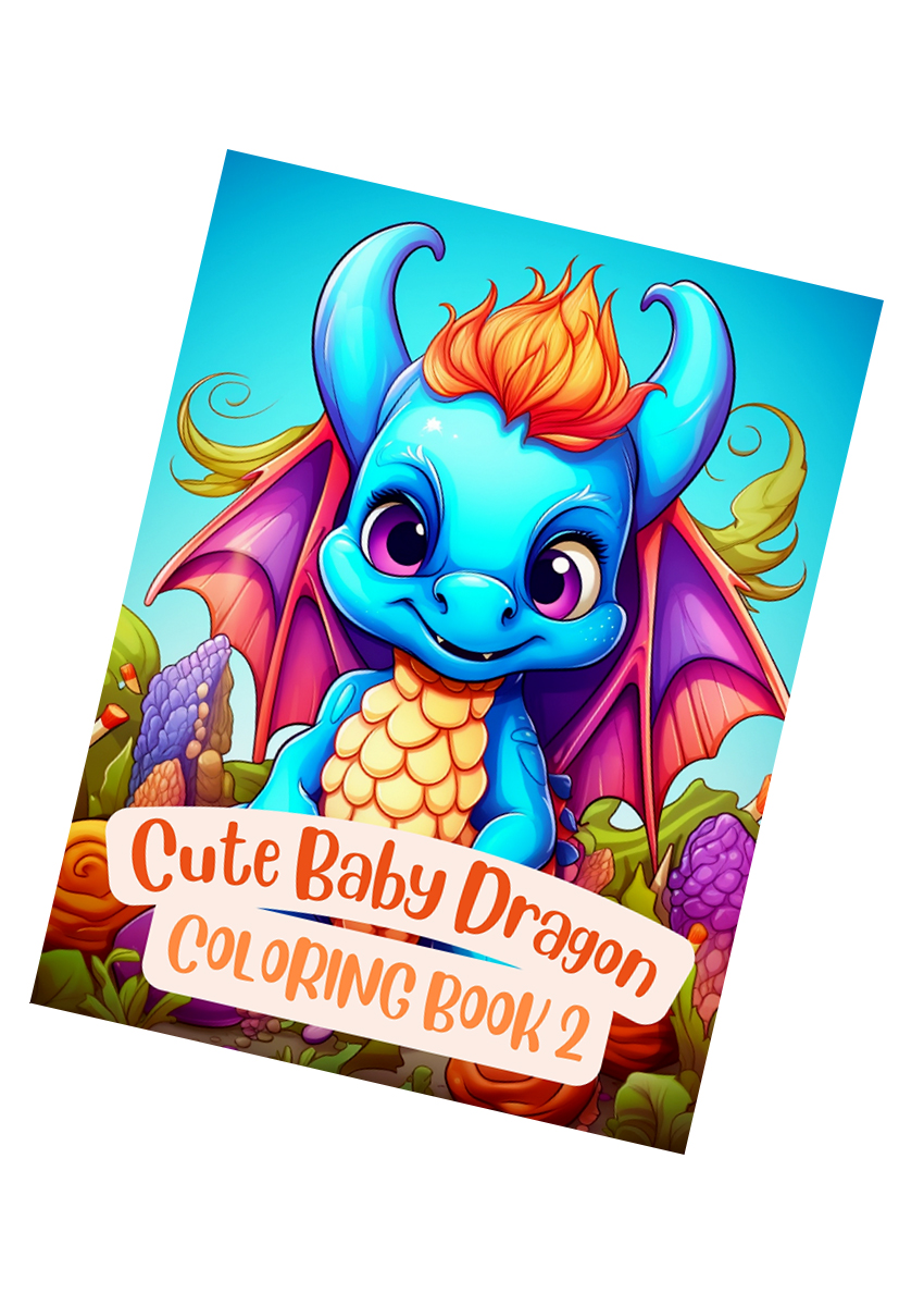 Cute Baby Dragon Coloring Book 2
