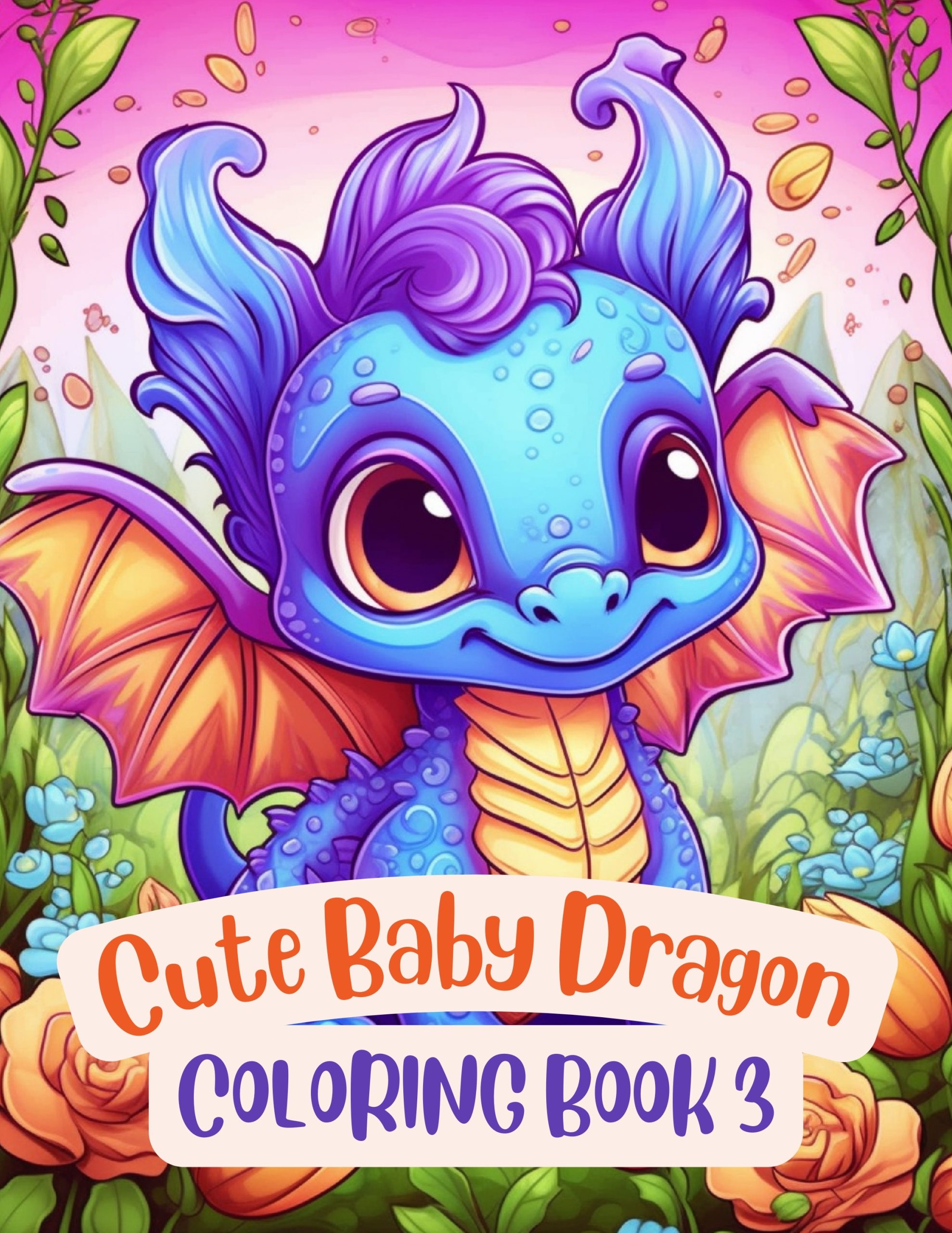 Cute Baby Dragon Coloring Book 3
