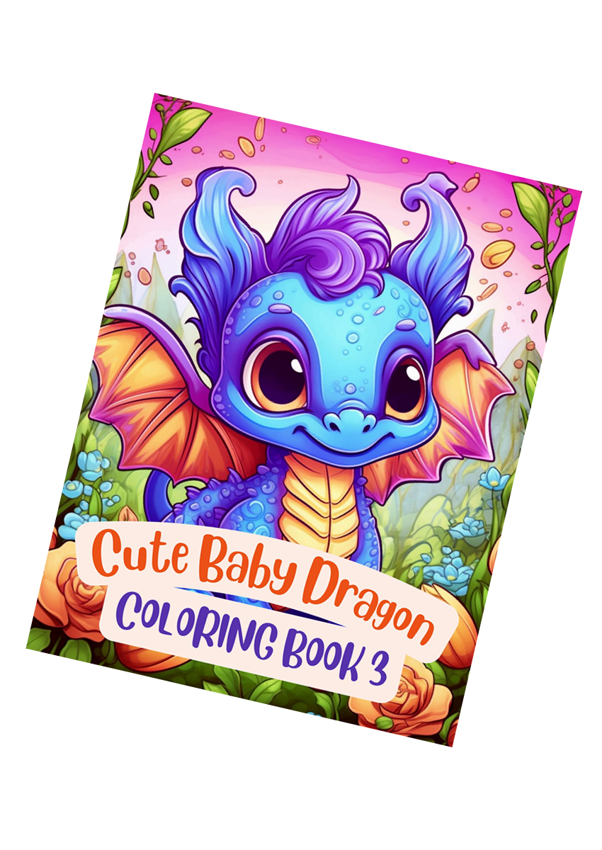 Cute Baby Dragon Coloring Book 3