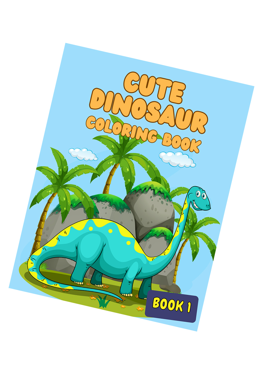 Cute Dinosaurs Coloring Book 1