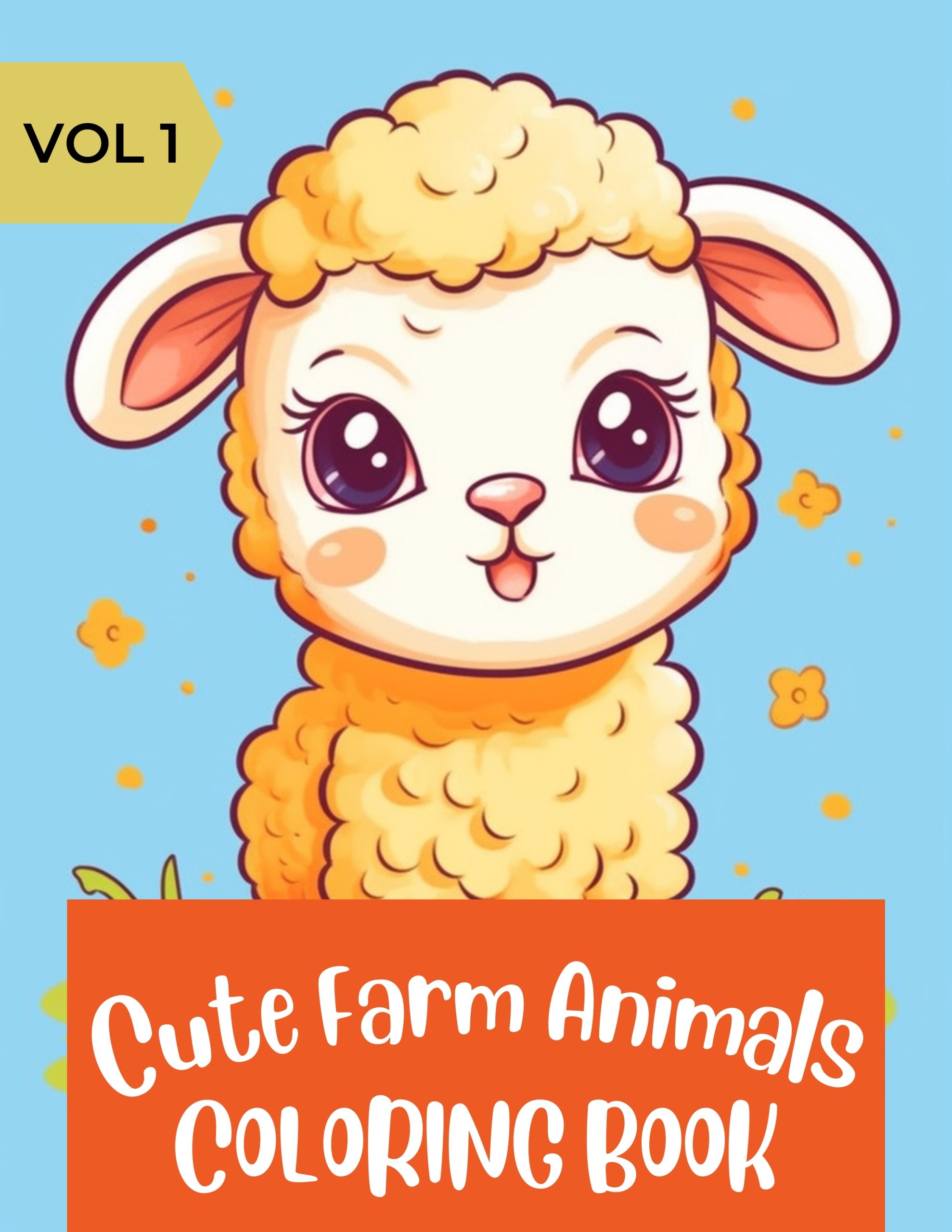 Cute Farm Animal Coloring Book 1