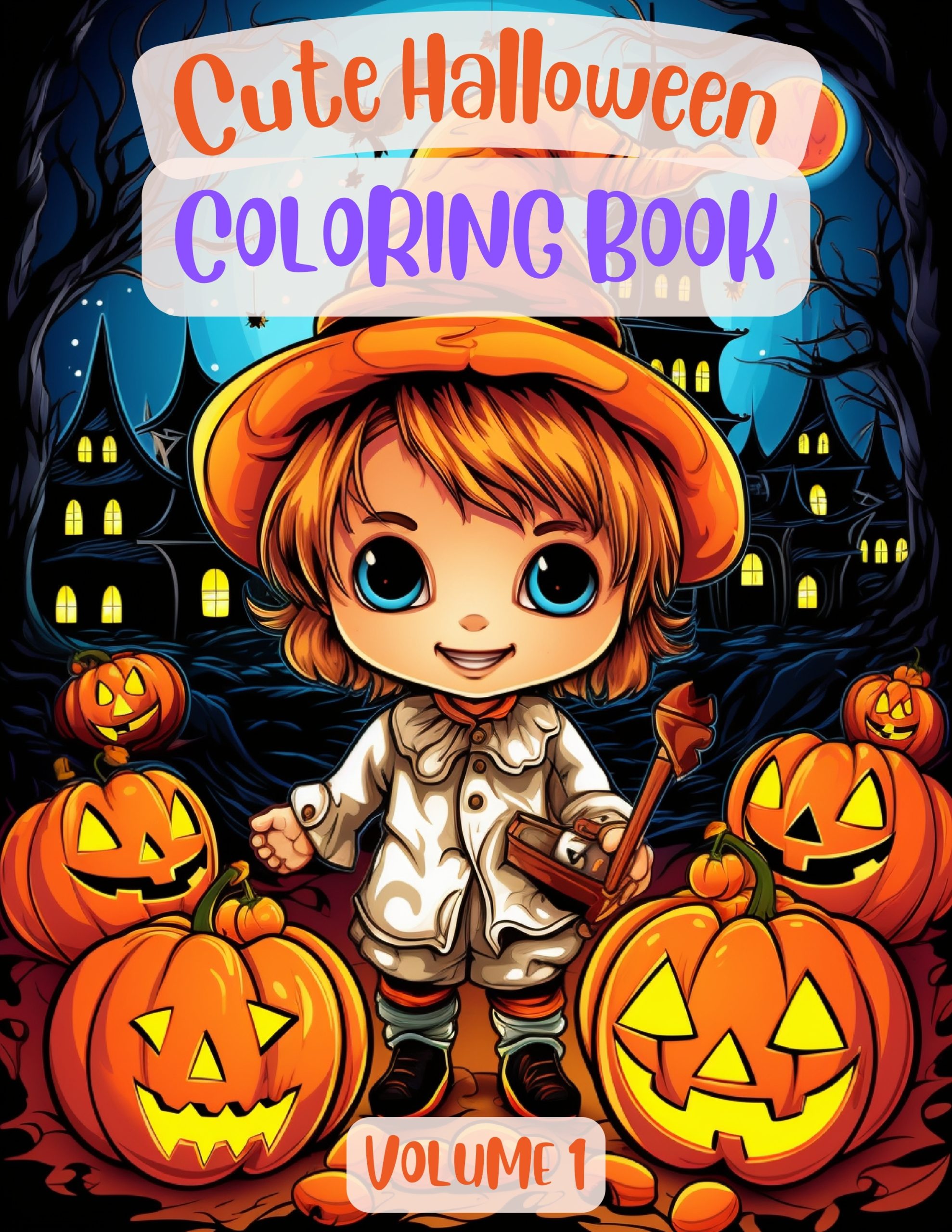 Cute Halloween Coloring Book for Kids volume 1