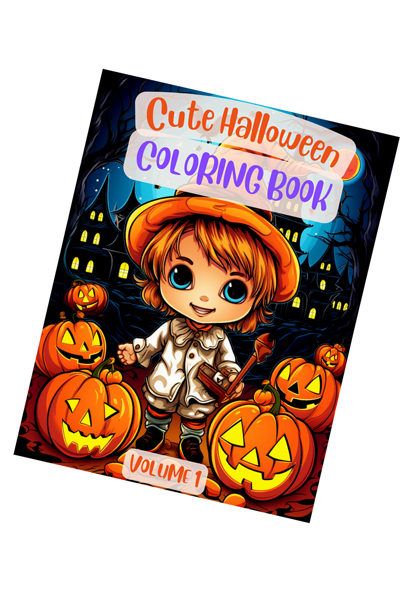 Cute Halloween Coloring Book for Kids volume 1