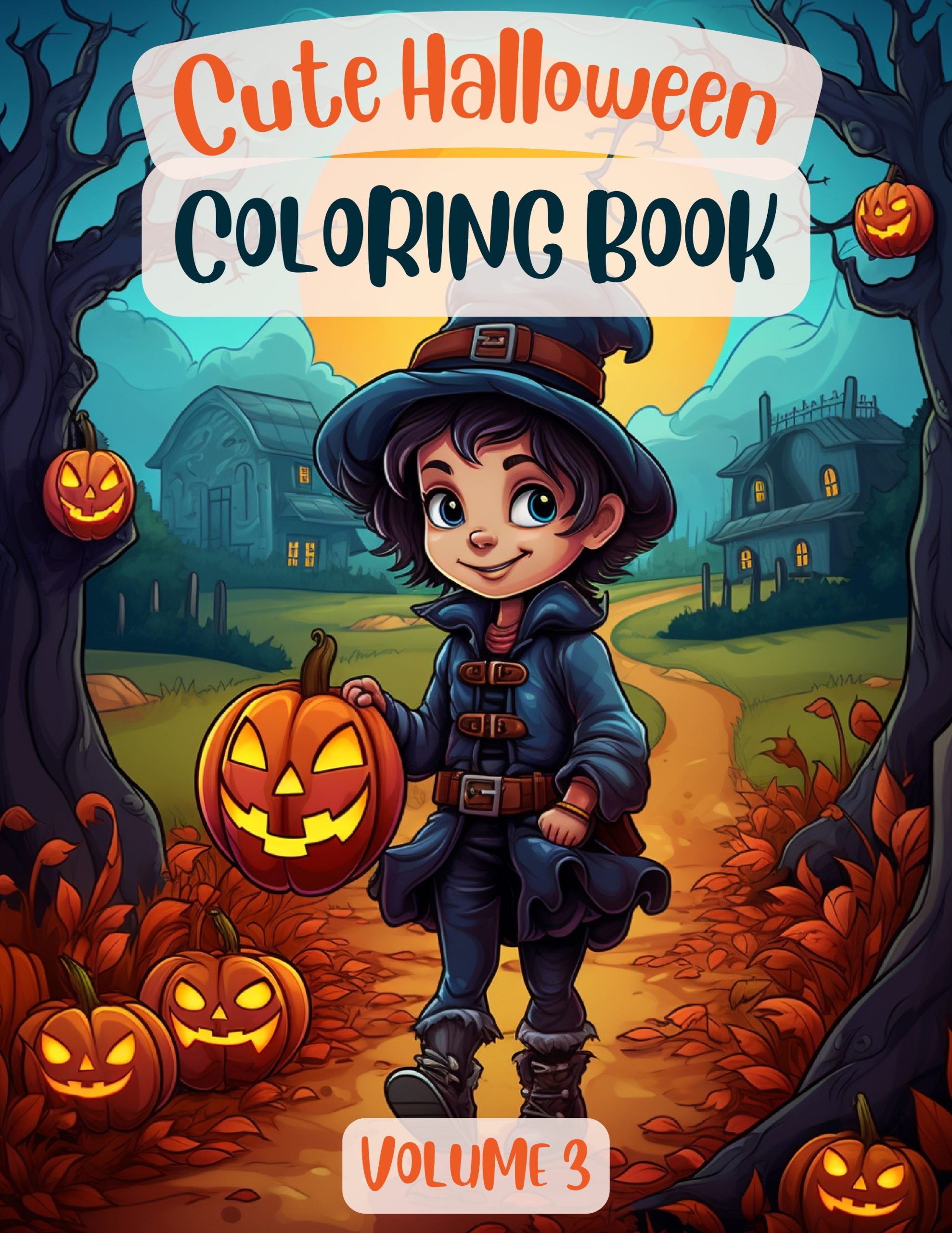 Cute Halloween Coloring Book for Kids volume 3