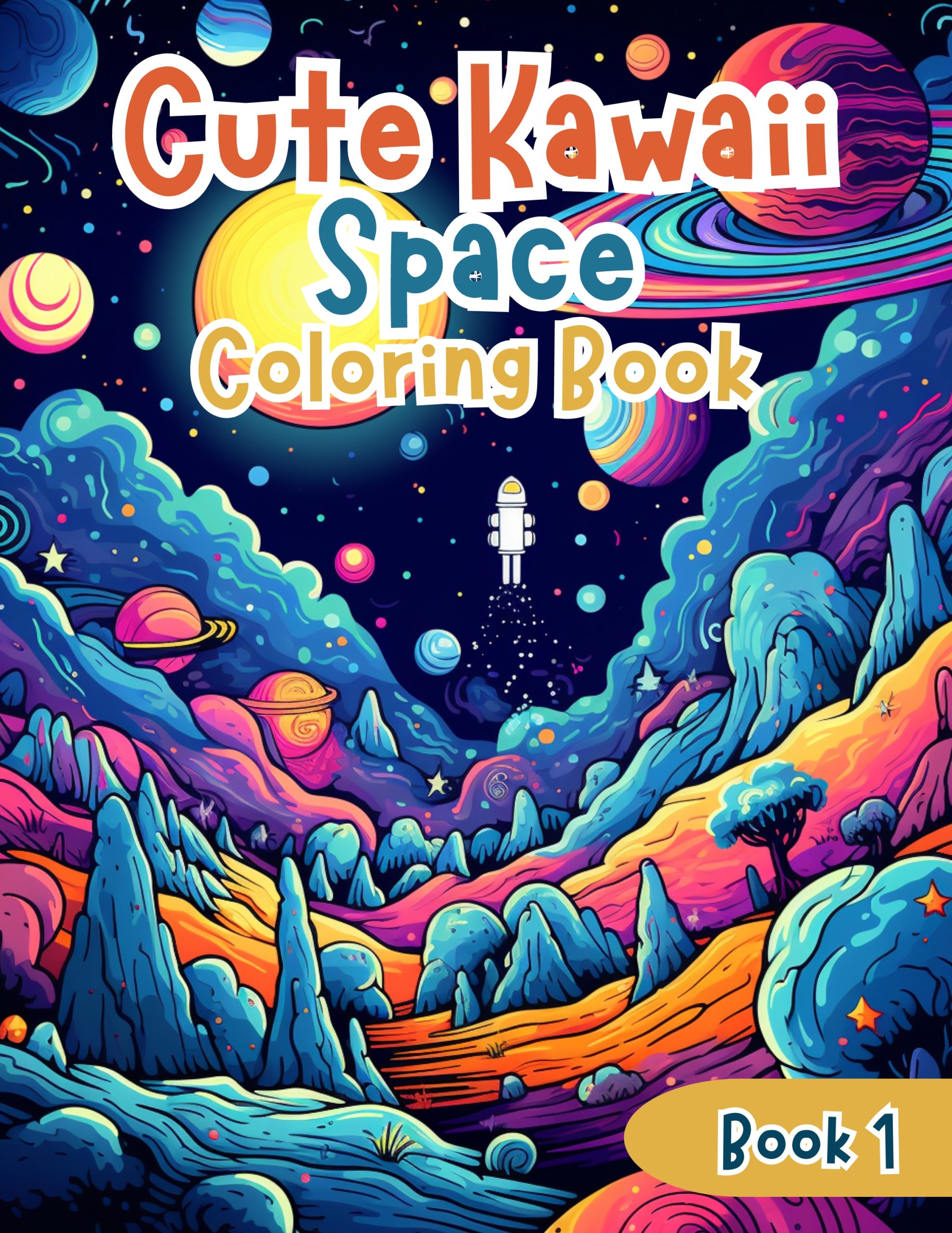 Cute Kawaii Space Coloring Book 1