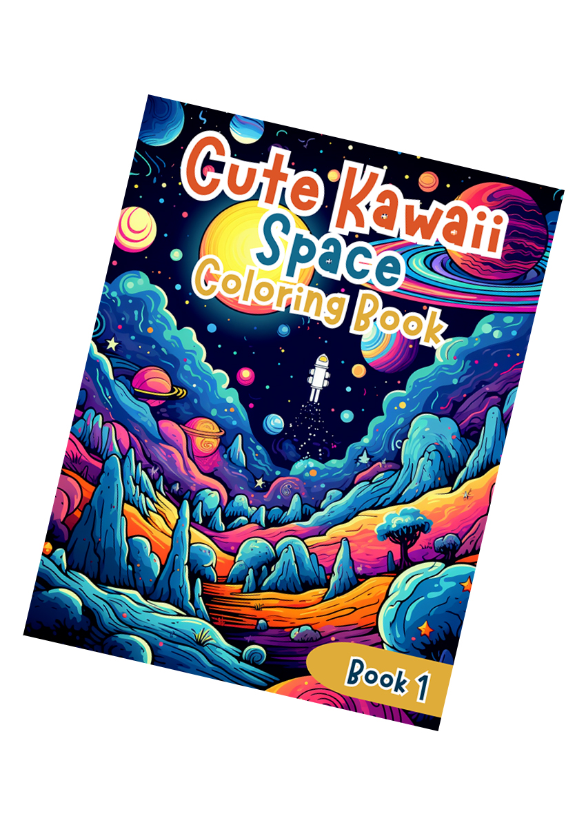 Cute Kawaii Space Coloring Book 1