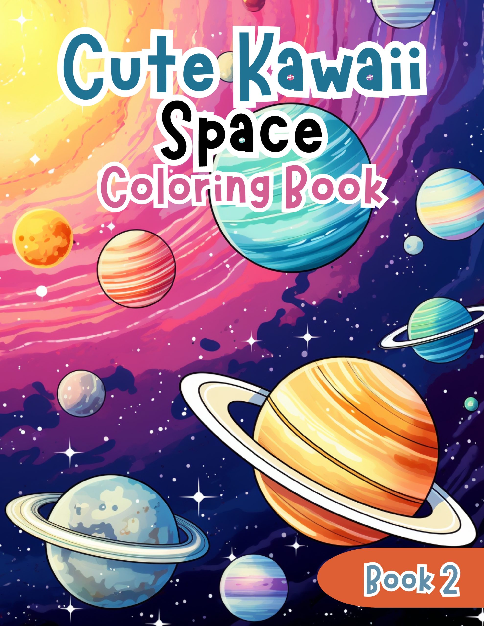 Cute Kawaii Space Coloring Book 2