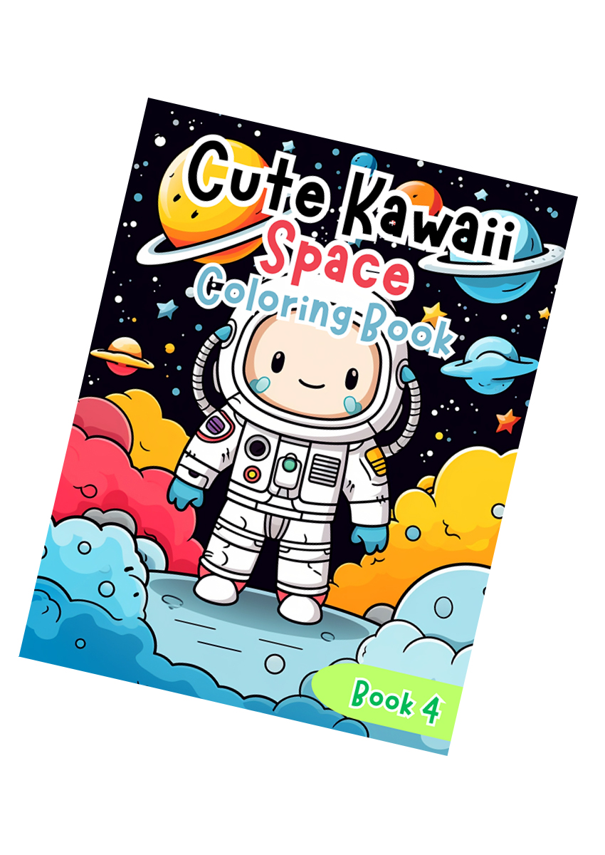 Cute Kawaii Space Coloring Book 4