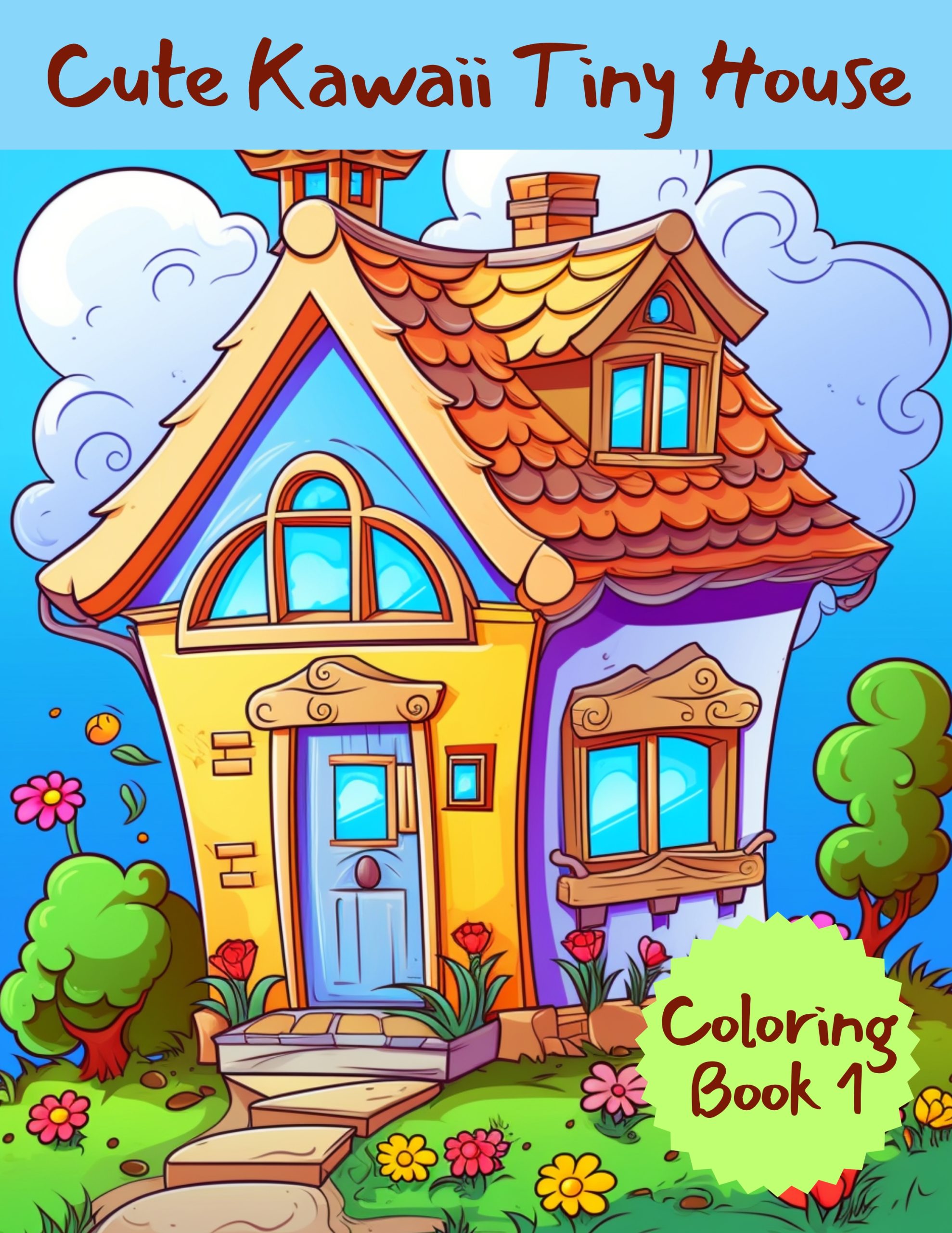 Cute Kawaii Tiny House Coloring Book 1