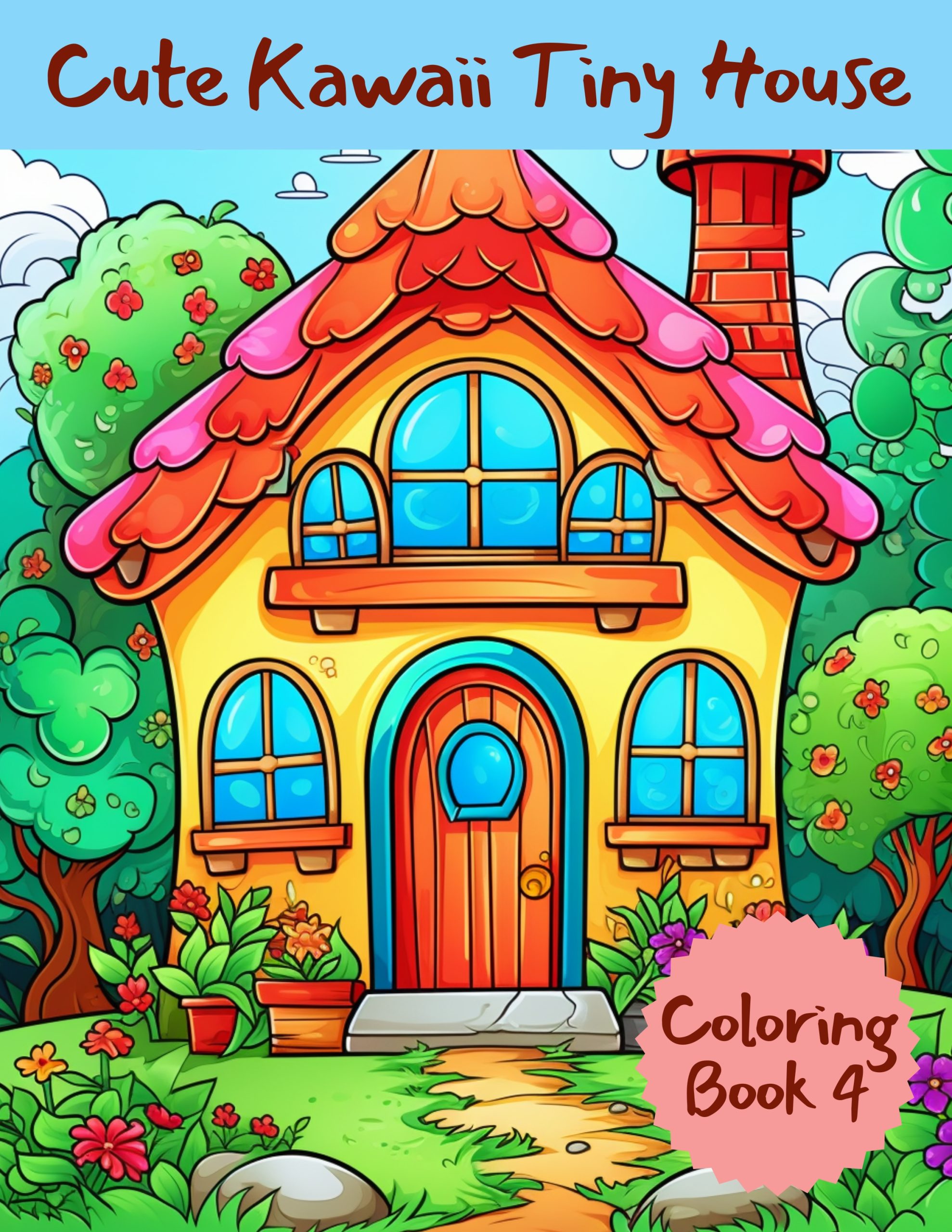 Cute Kawaii Tiny House Coloring Book 4