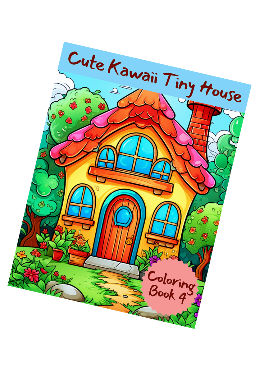Cute Kawaii Tiny House Coloring Book 4