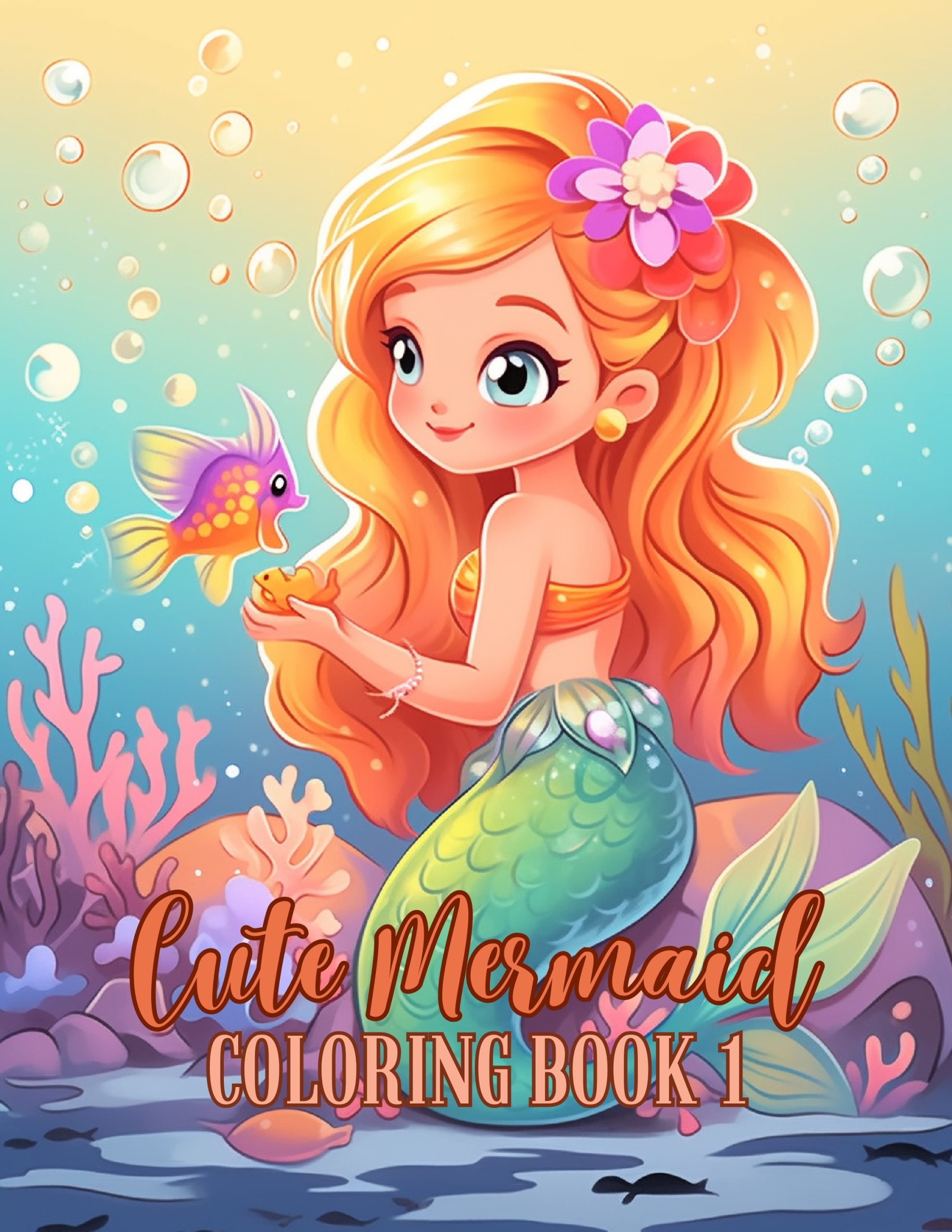 Cute Mermaid Coloring Book 1