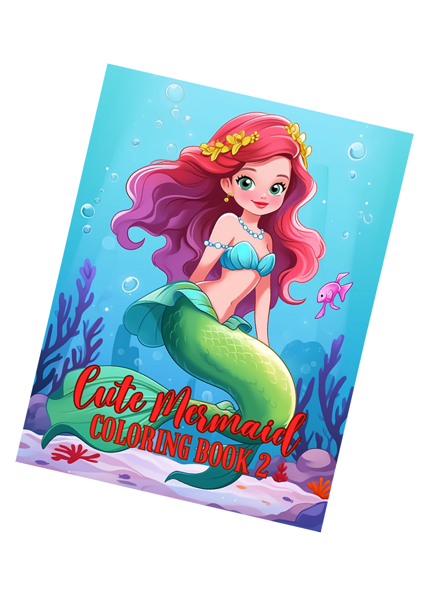 Cute Mermaid Coloring Book 2